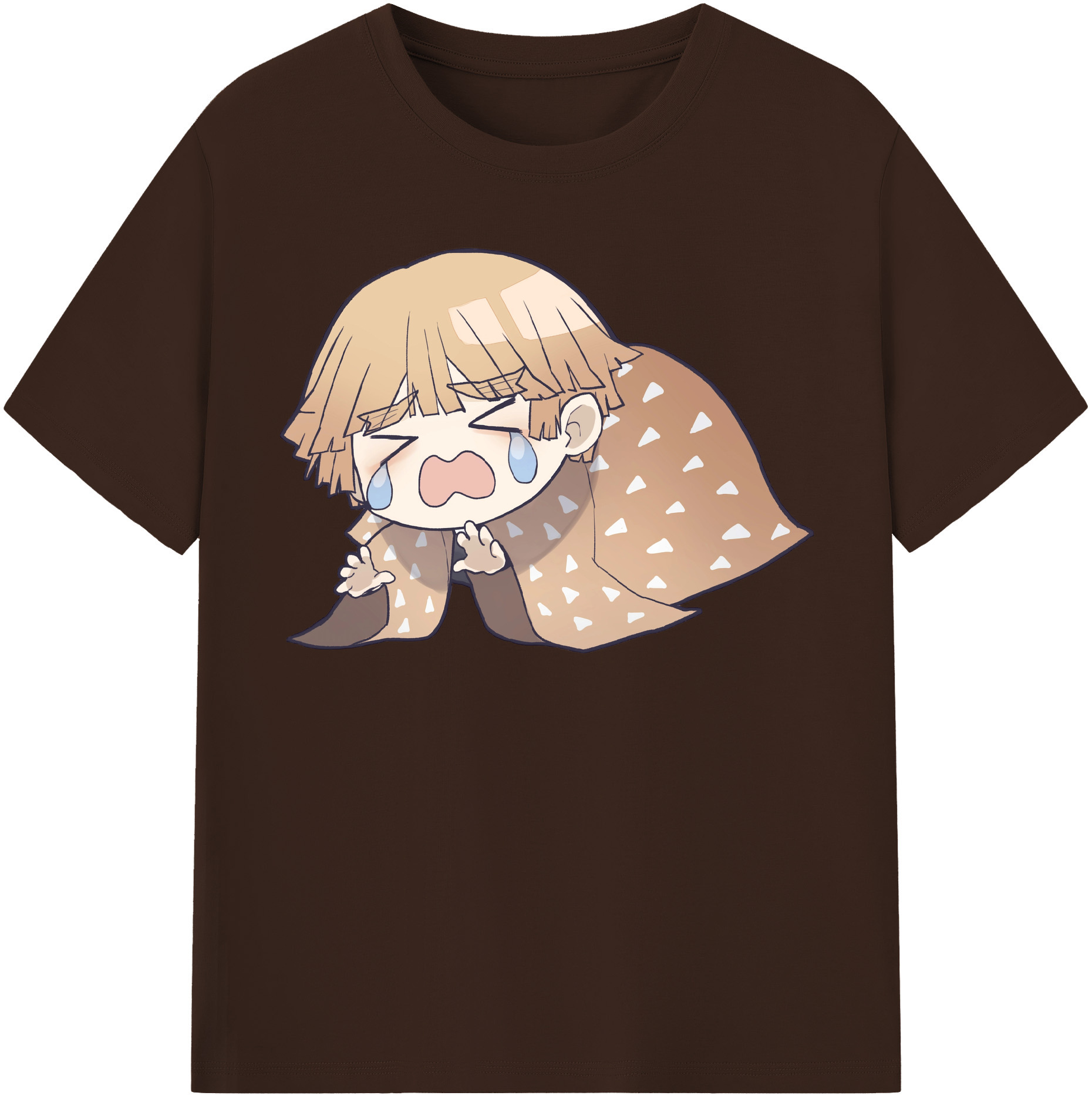 （画像用） 鬼滅の刃（きめつのやいば）我妻 善逸／あがつま ぜんいつ Agatsuma Zenitsu 綿100％半袖Tシャツ（フロントプリント）