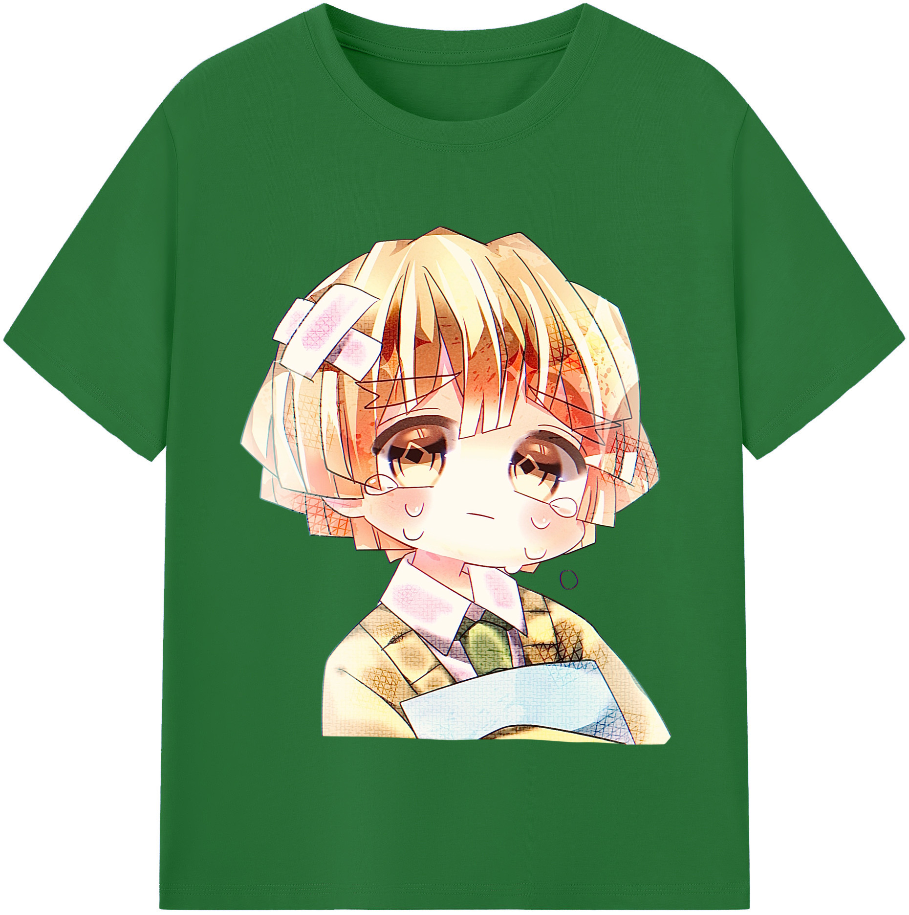 （画像用） 鬼滅の刃（きめつのやいば）我妻 善逸／あがつま ぜんいつ Agatsuma Zenitsu 綿100％半袖Tシャツ（フロントプリント）