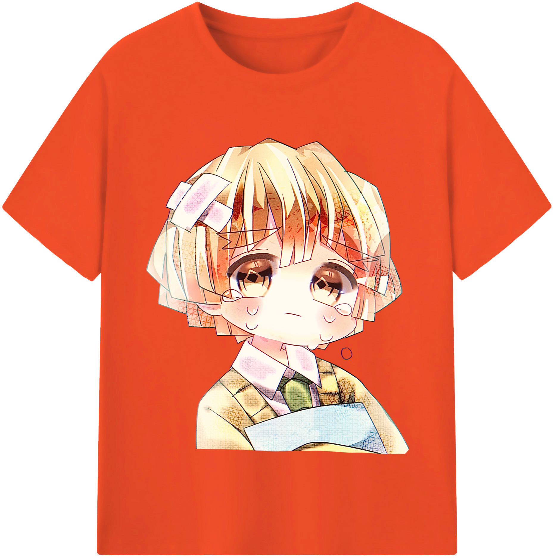 （画像用） 鬼滅の刃（きめつのやいば）我妻 善逸／あがつま ぜんいつ Agatsuma Zenitsu 綿100％半袖Tシャツ（フロントプリント）