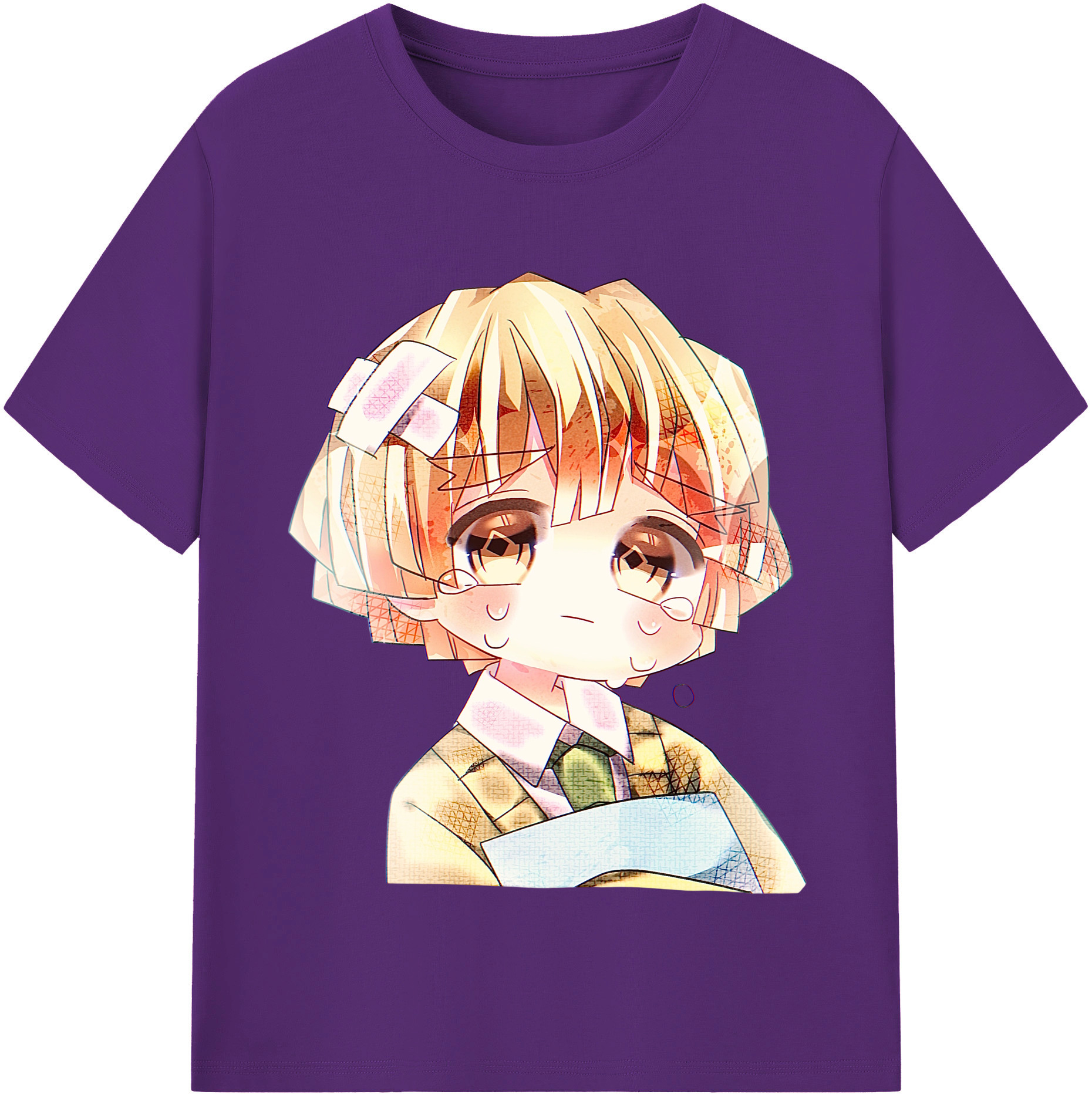 （画像用） 鬼滅の刃（きめつのやいば）我妻 善逸／あがつま ぜんいつ Agatsuma Zenitsu 綿100％半袖Tシャツ（フロントプリント）