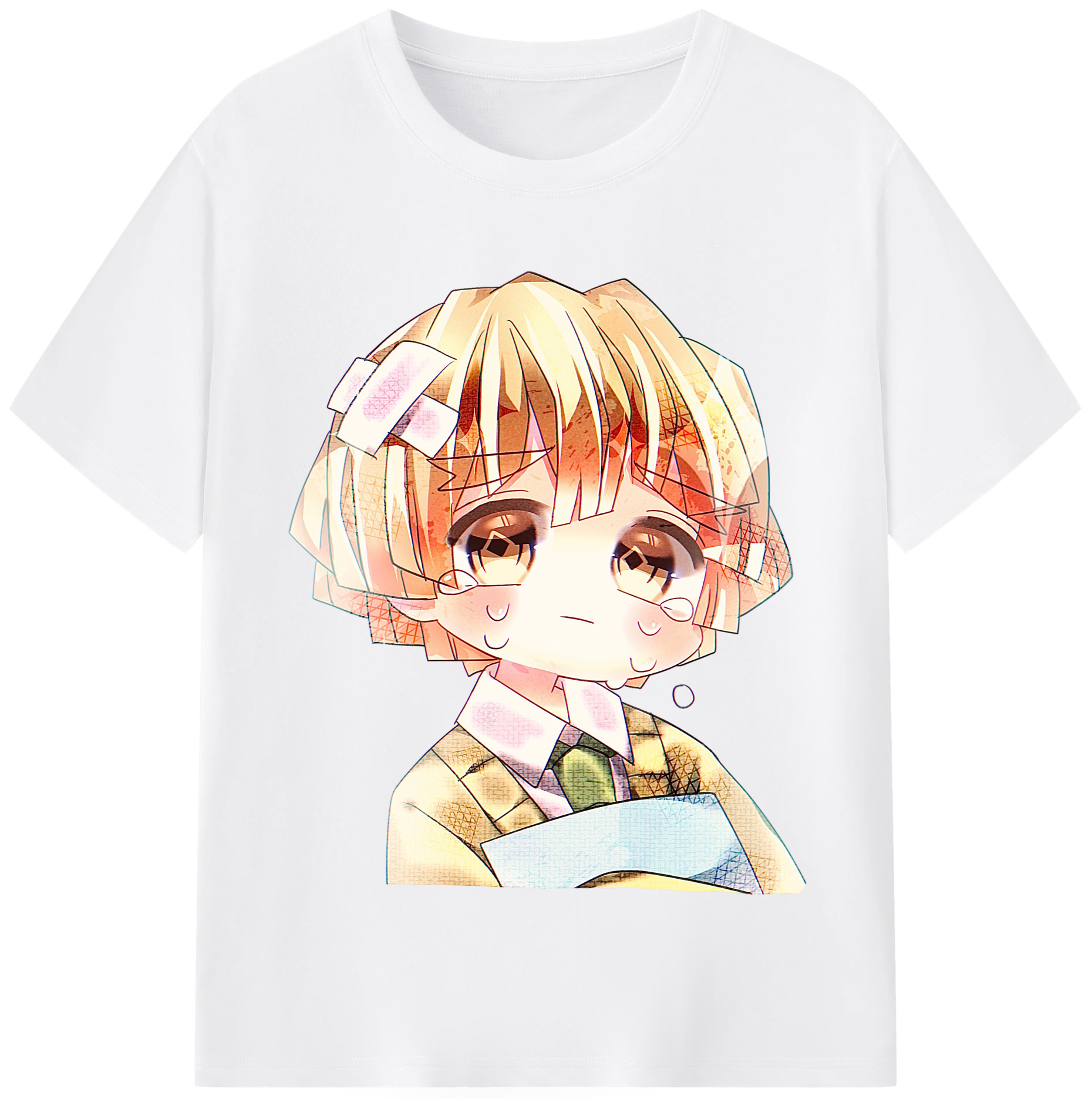 （画像用） 鬼滅の刃（きめつのやいば）我妻 善逸／あがつま ぜんいつ Agatsuma Zenitsu 綿100％半袖Tシャツ（フロントプリント）