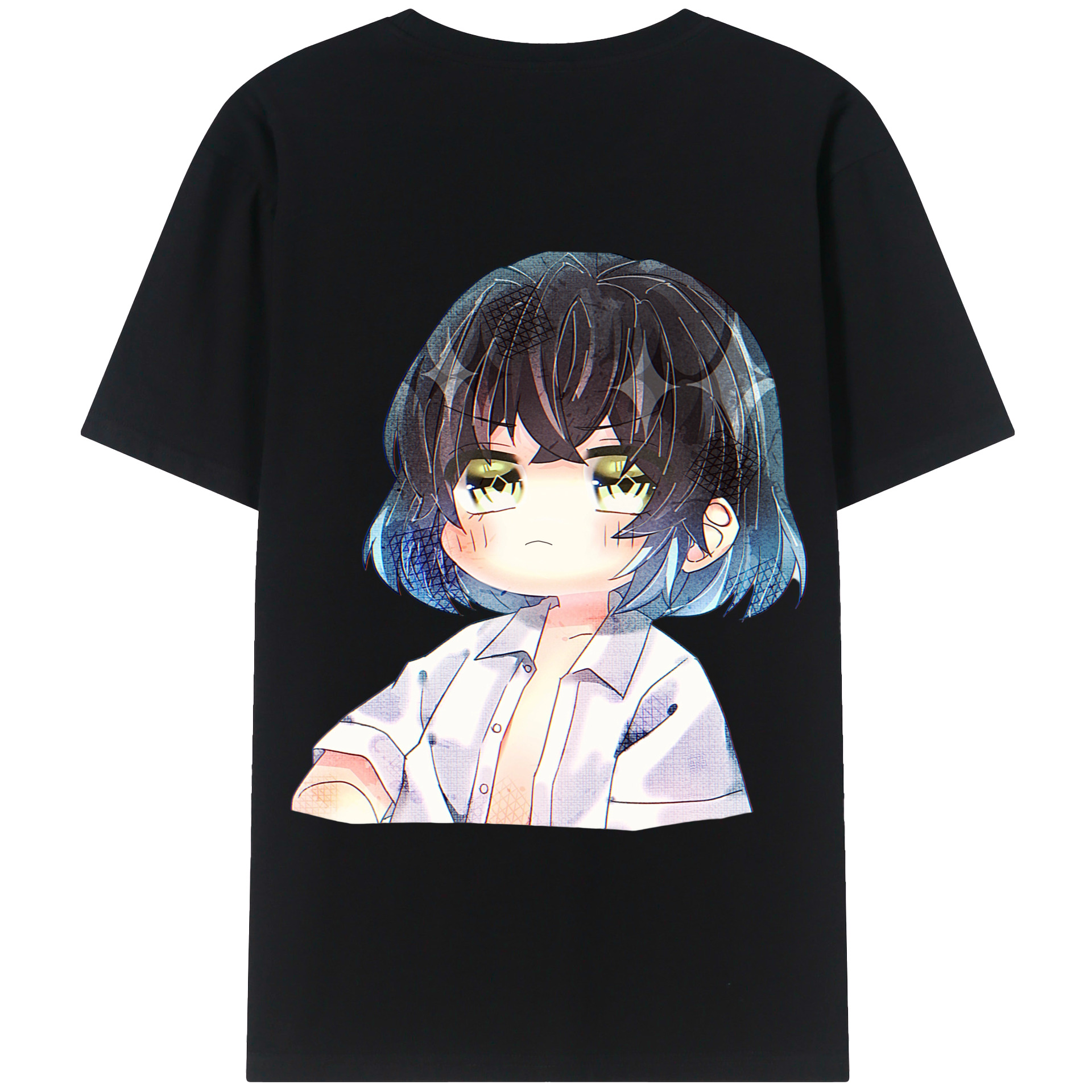 （画像用） 鬼滅の刃（きめつのやいば）嘴平 伊之助／はしびら いのすけ Hashibira Inosuke 綿100％半袖Tシャツ（背面プリント）