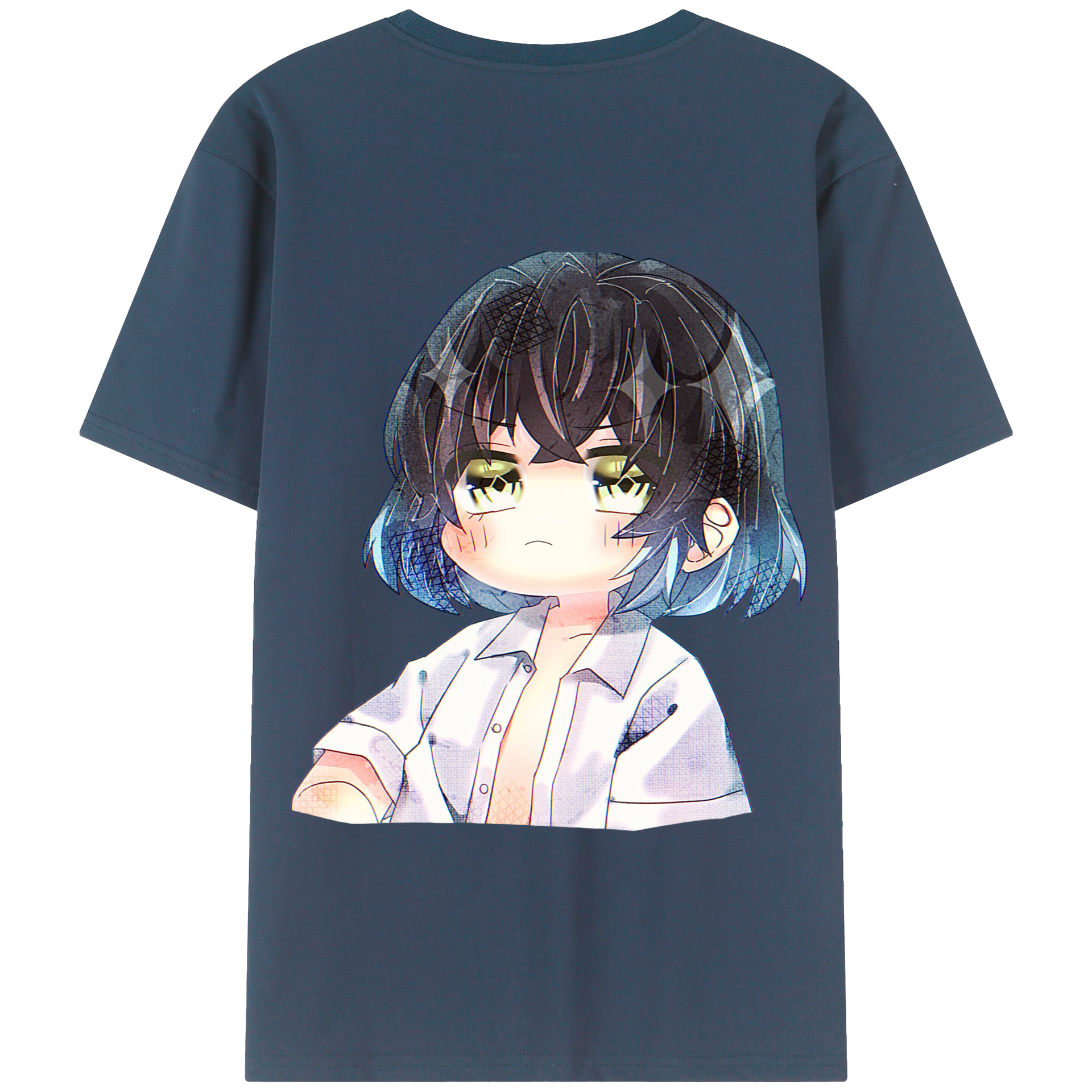 （画像用） 鬼滅の刃（きめつのやいば）嘴平 伊之助／はしびら いのすけ Hashibira Inosuke 綿100％半袖Tシャツ（背面プリント）