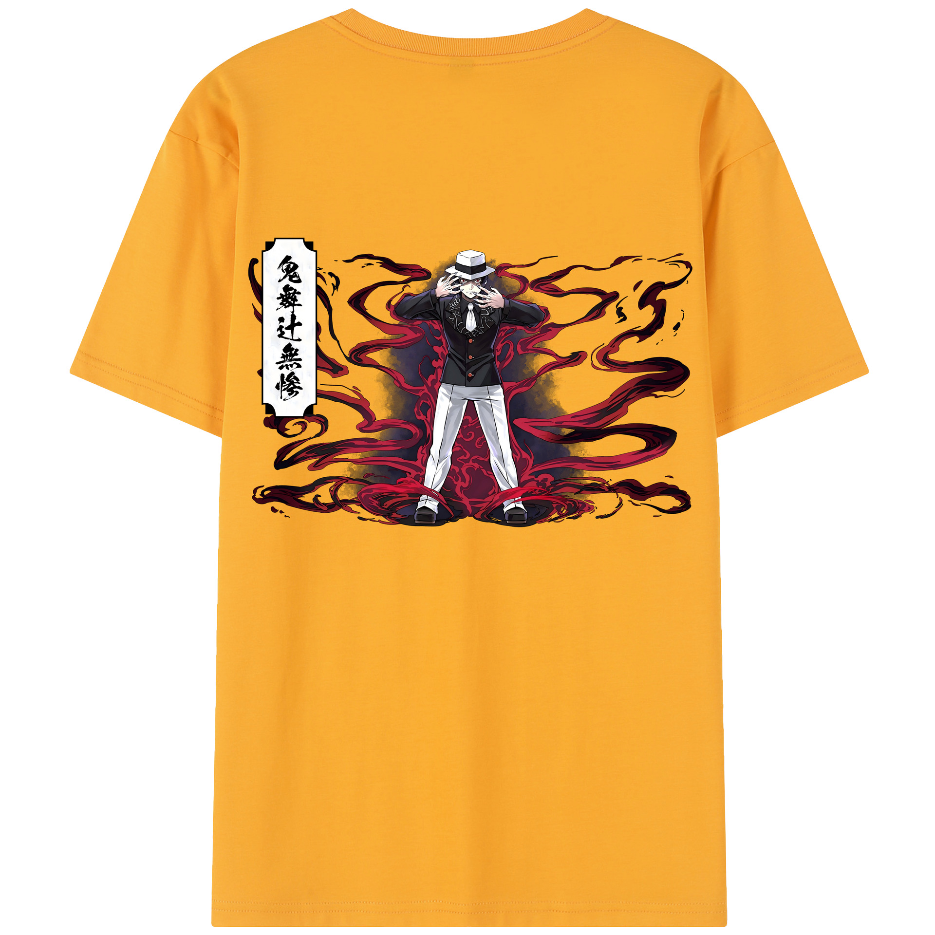 （画像用） 鬼滅の刃（きめつのやいば）鬼舞辻 無惨／きぶつじ むざん Kibutsuji Muzan 綿100％半袖Tシャツ（背面プリント）