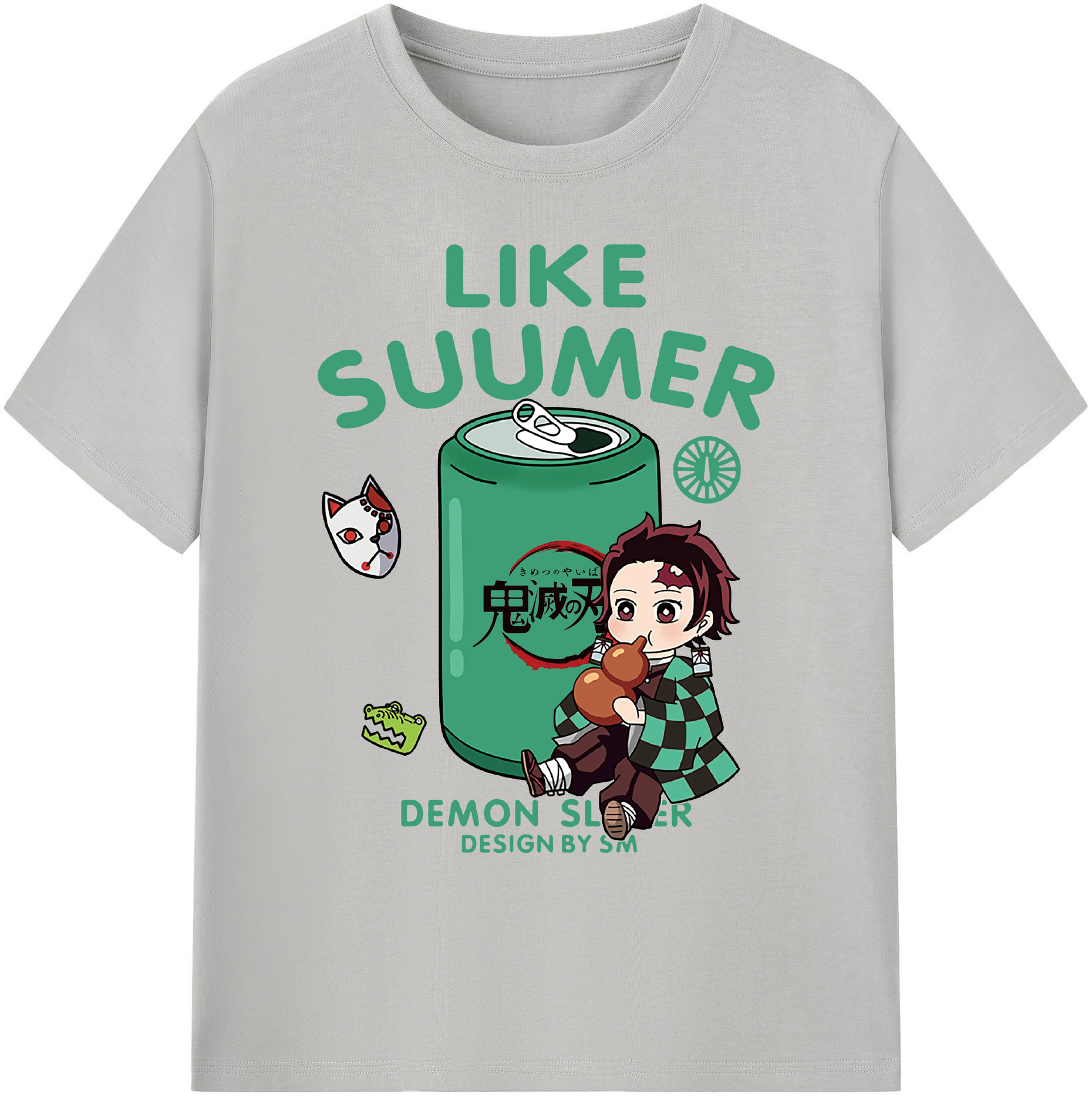 （画像用） 鬼滅の刃 竈門 炭治郎／かまど たんじろう Kamado Tanjirou 綿100％ メンズ半袖Tシャツ｜肌触りやわらか＆通気性