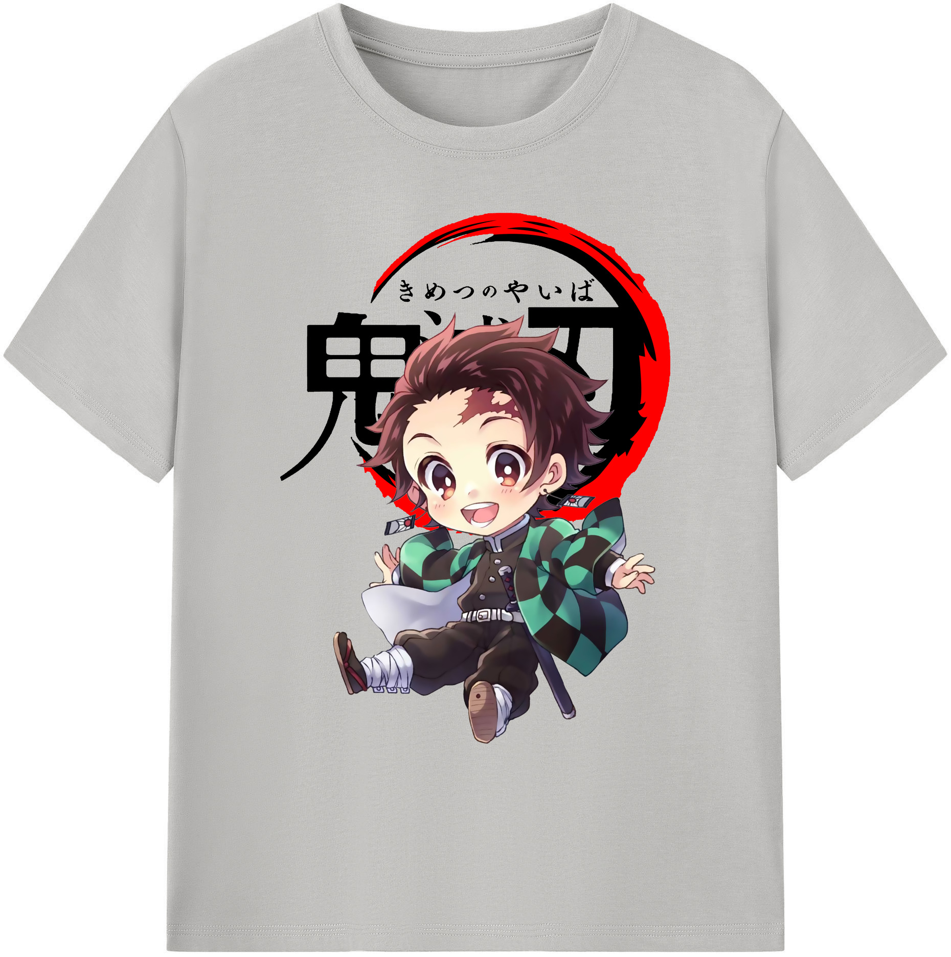 （画像用） 鬼滅の刃 竈門 炭治郎／かまど たんじろう Kamado Tanjirou 綿100％ メンズ半袖Tシャツ｜肌触りやわらか＆通気性