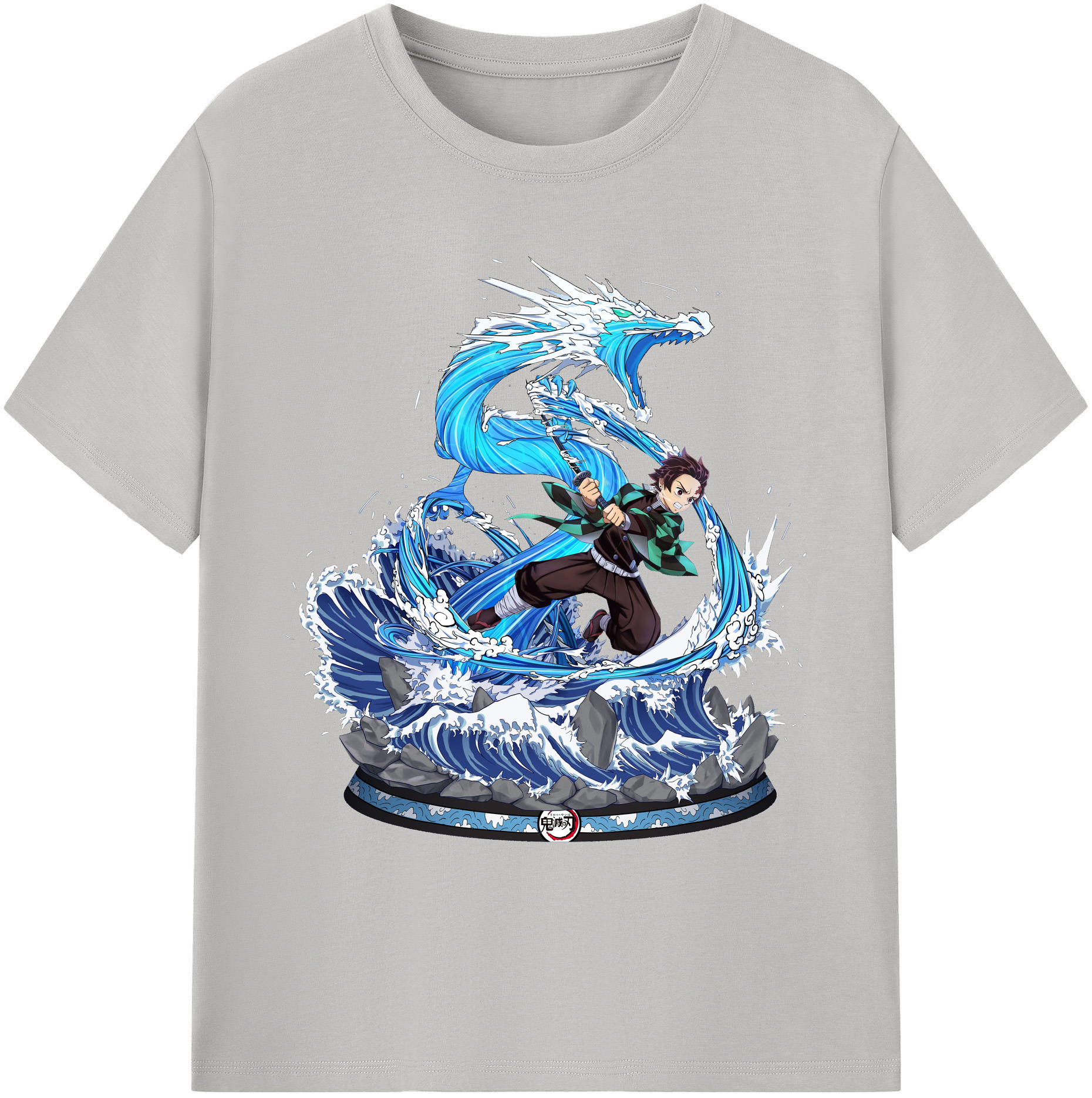 （画像用） 鬼滅の刃 竈門 炭治郎／かまど たんじろう Kamado Tanjirou 綿100％ メンズ半袖Tシャツ｜肌触りやわらか＆通気性