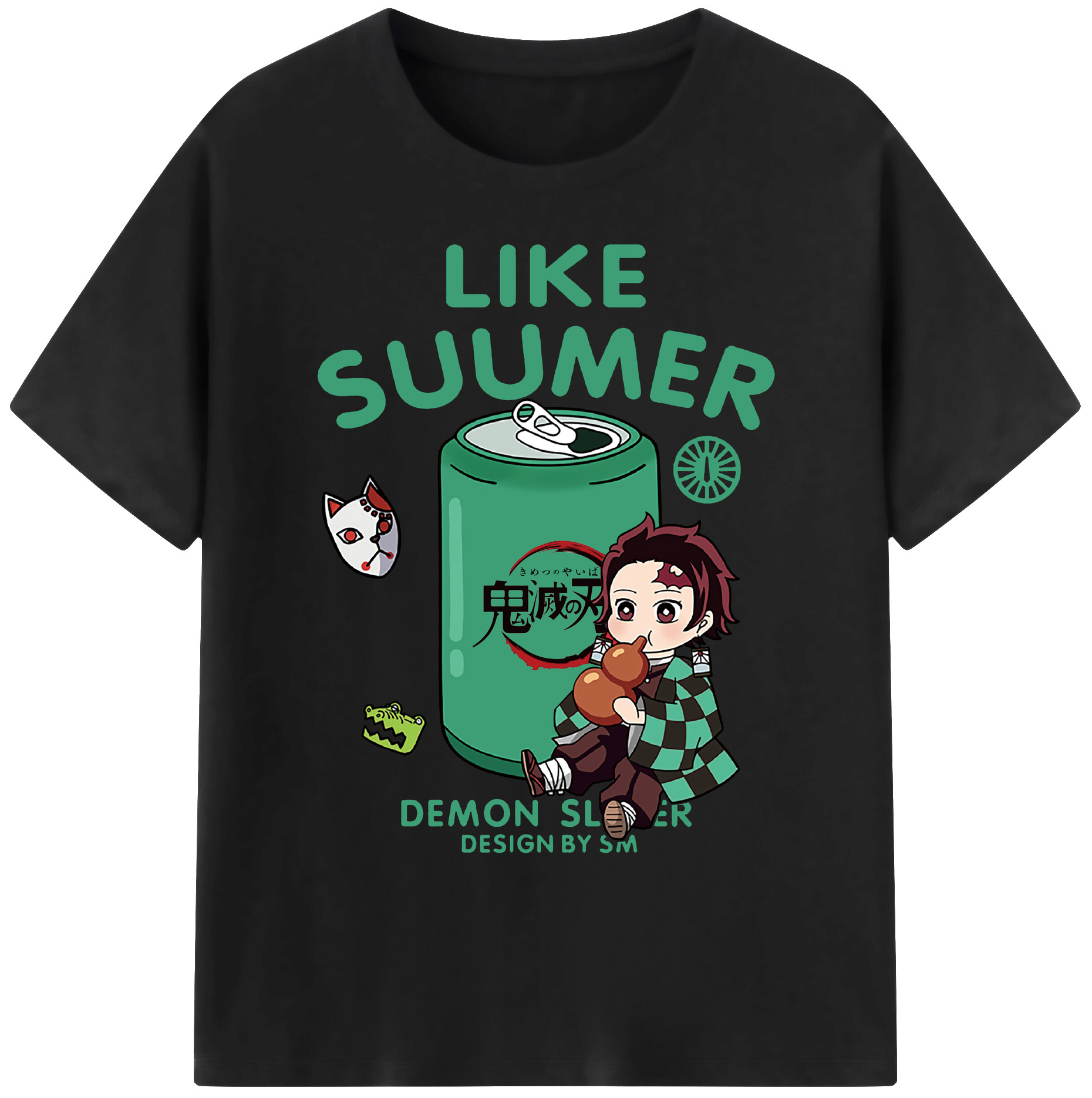 （画像用） 鬼滅の刃 竈門 炭治郎／かまど たんじろう Kamado Tanjirou 綿100％ メンズ半袖Tシャツ｜肌触りやわらか＆通気性