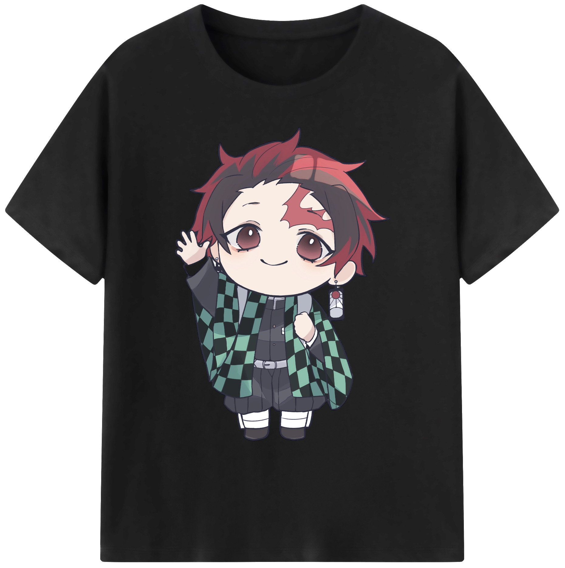 （画像用） 鬼滅の刃 竈門 炭治郎／かまど たんじろう Kamado Tanjirou 綿100％ メンズ半袖Tシャツ｜肌触りやわらか＆通気性