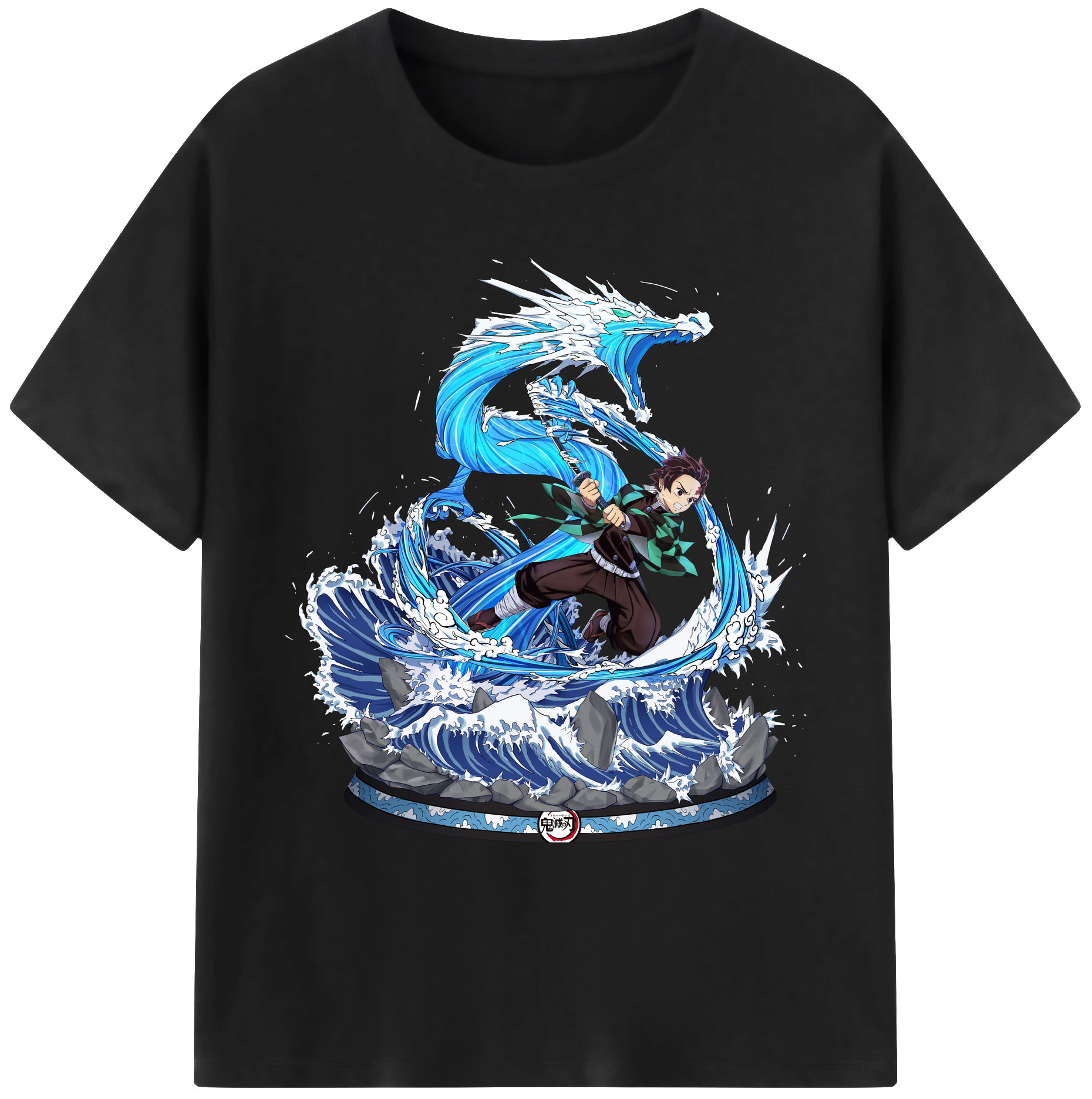 （画像用） 鬼滅の刃 竈門 炭治郎／かまど たんじろう Kamado Tanjirou 綿100％ メンズ半袖Tシャツ｜肌触りやわらか＆通気性