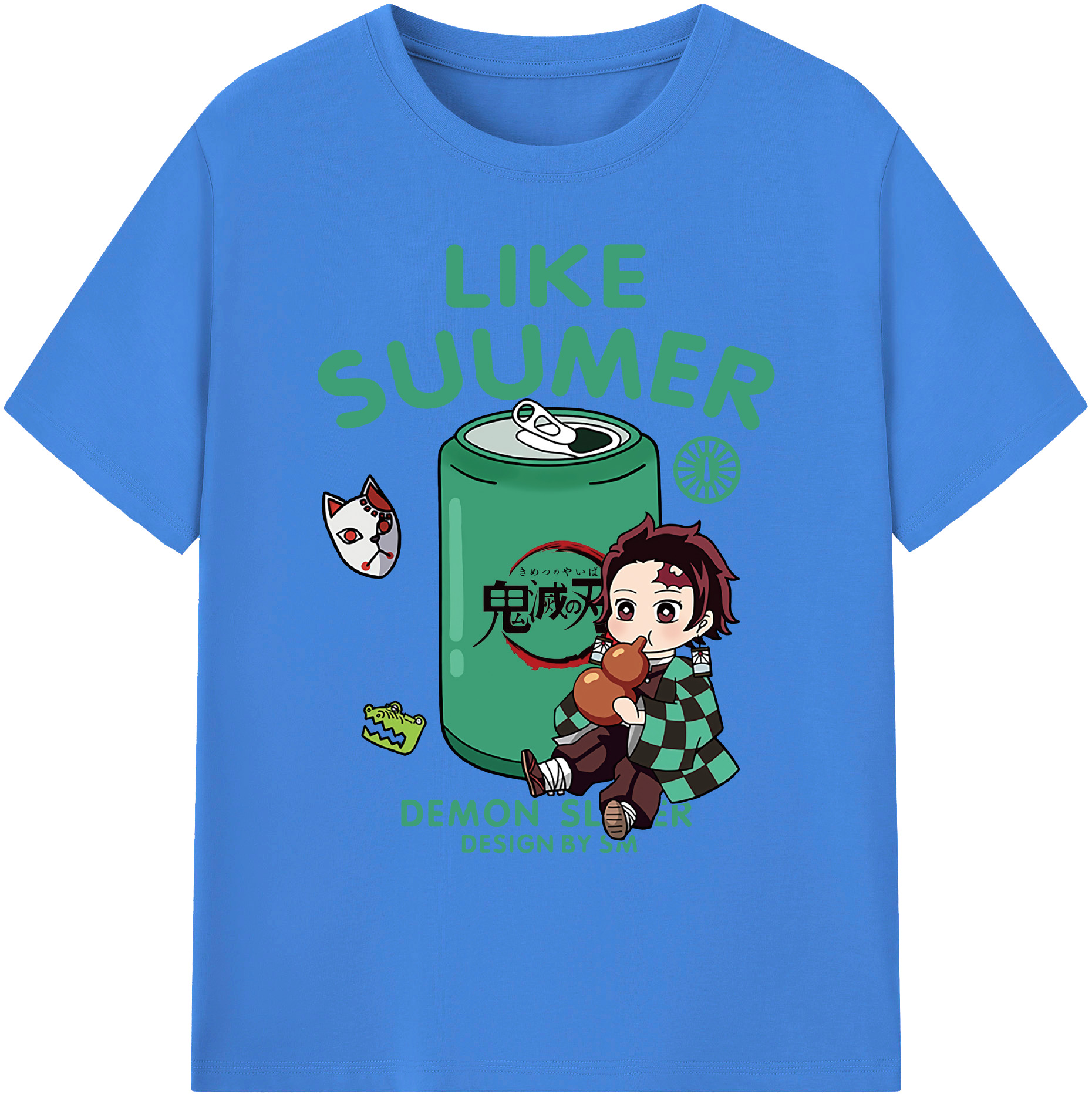 （画像用） 鬼滅の刃 竈門 炭治郎／かまど たんじろう Kamado Tanjirou 綿100％ メンズ半袖Tシャツ｜肌触りやわらか＆通気性