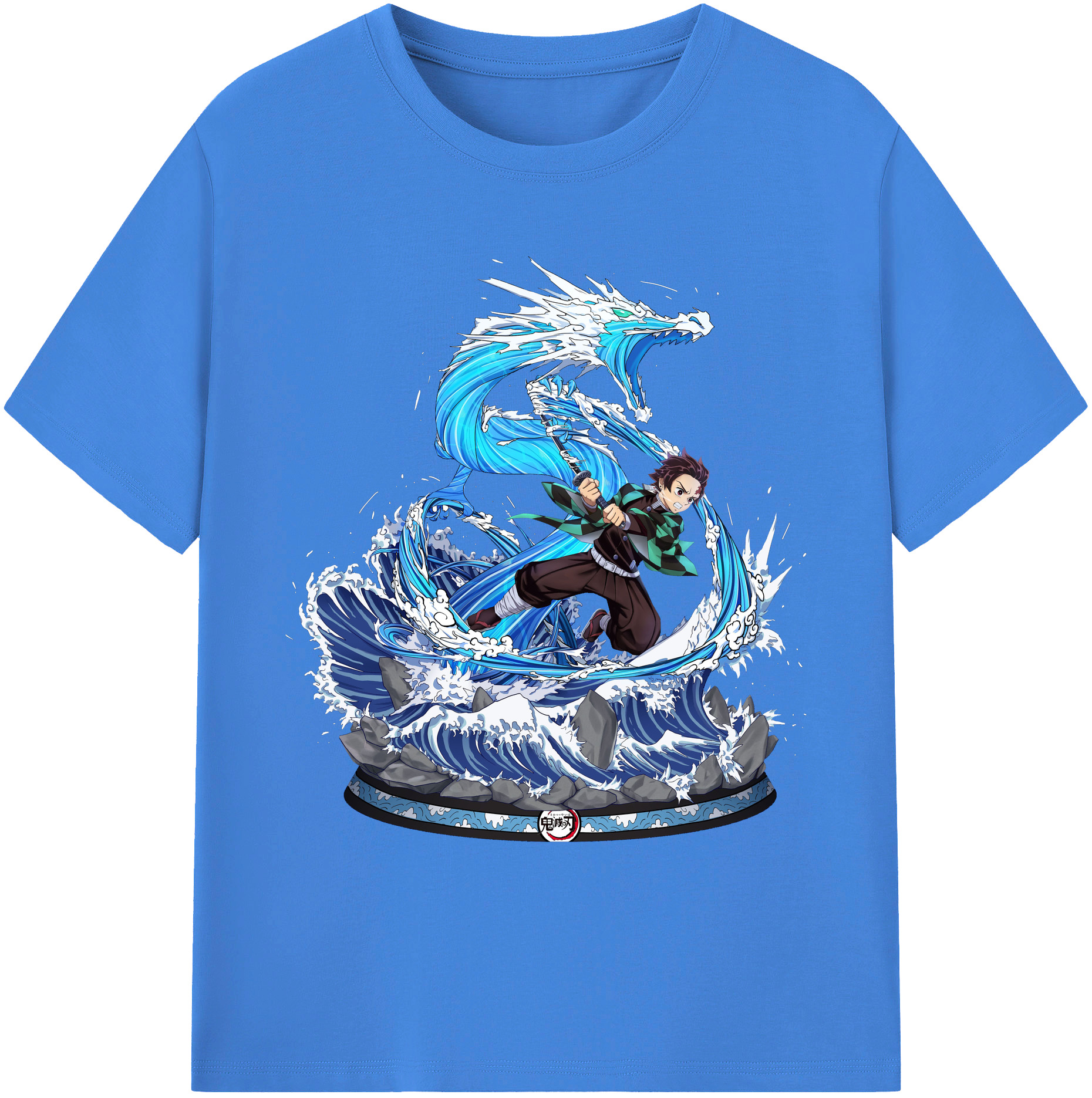 （画像用） 鬼滅の刃 竈門 炭治郎／かまど たんじろう Kamado Tanjirou 綿100％ メンズ半袖Tシャツ｜肌触りやわらか＆通気性