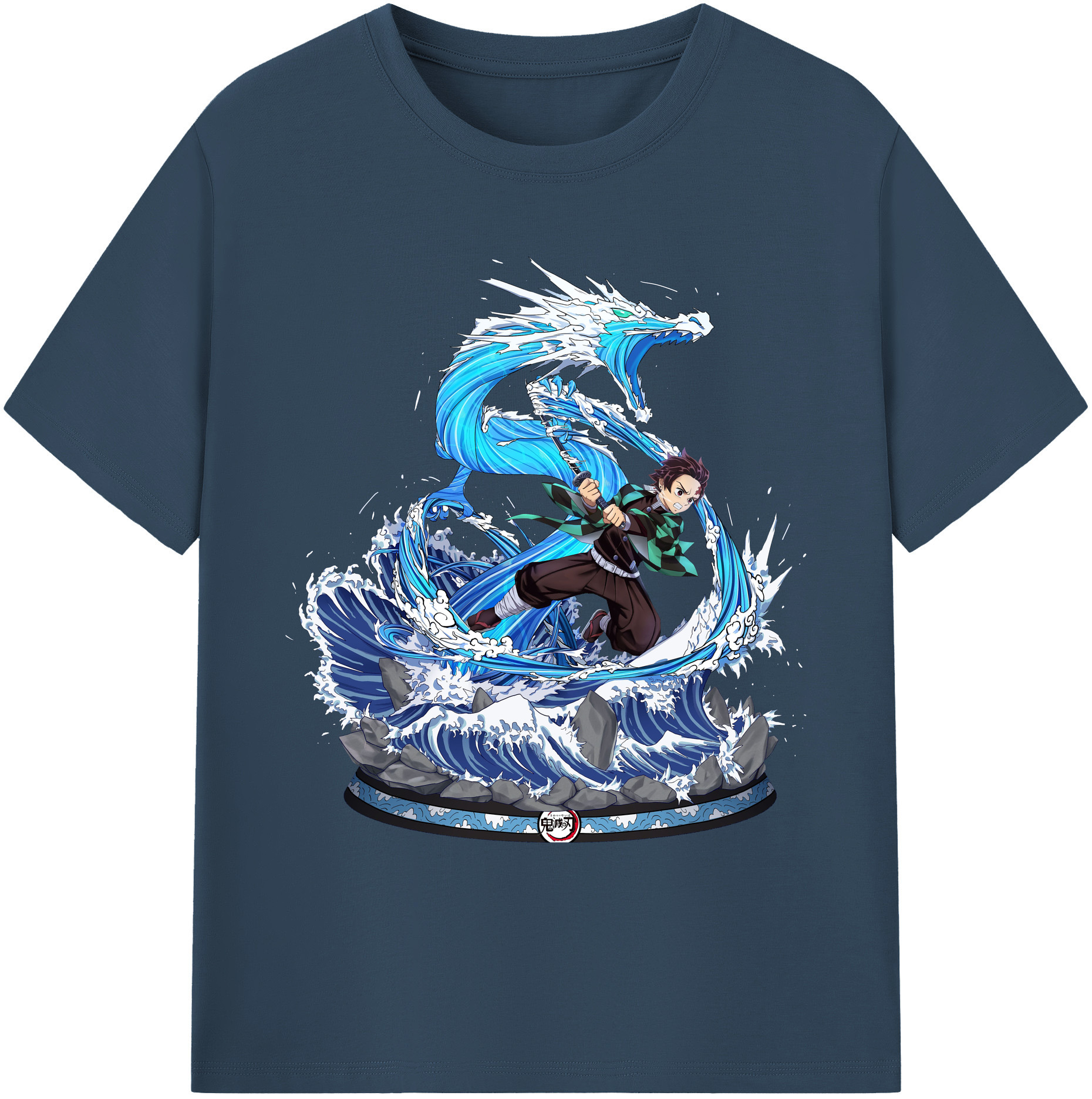 （画像用） 鬼滅の刃 竈門 炭治郎／かまど たんじろう Kamado Tanjirou 綿100％ メンズ半袖Tシャツ｜肌触りやわらか＆通気性