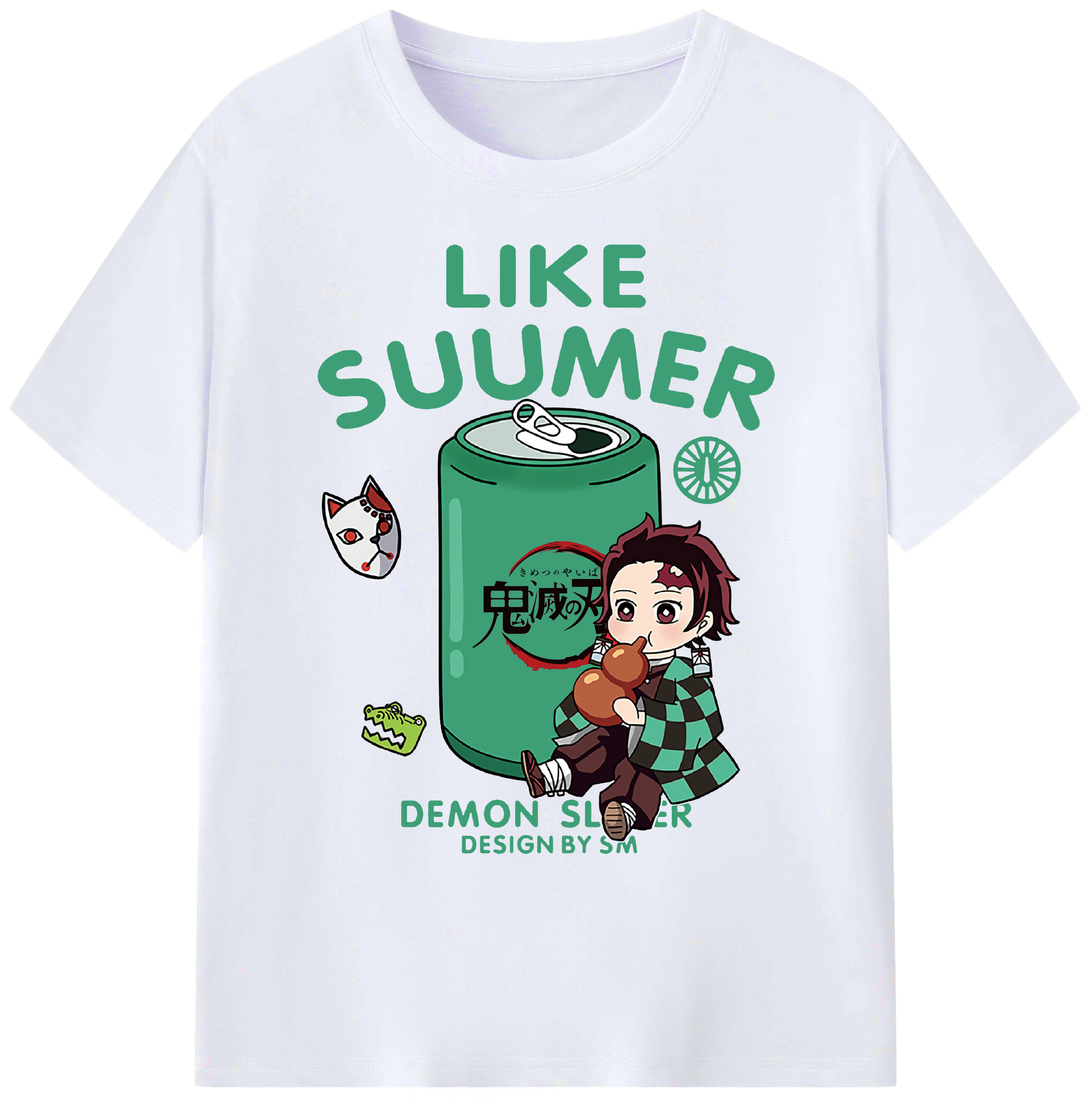 （画像用） 鬼滅の刃 竈門 炭治郎／かまど たんじろう Kamado Tanjirou 綿100％ メンズ半袖Tシャツ｜肌触りやわらか＆通気性