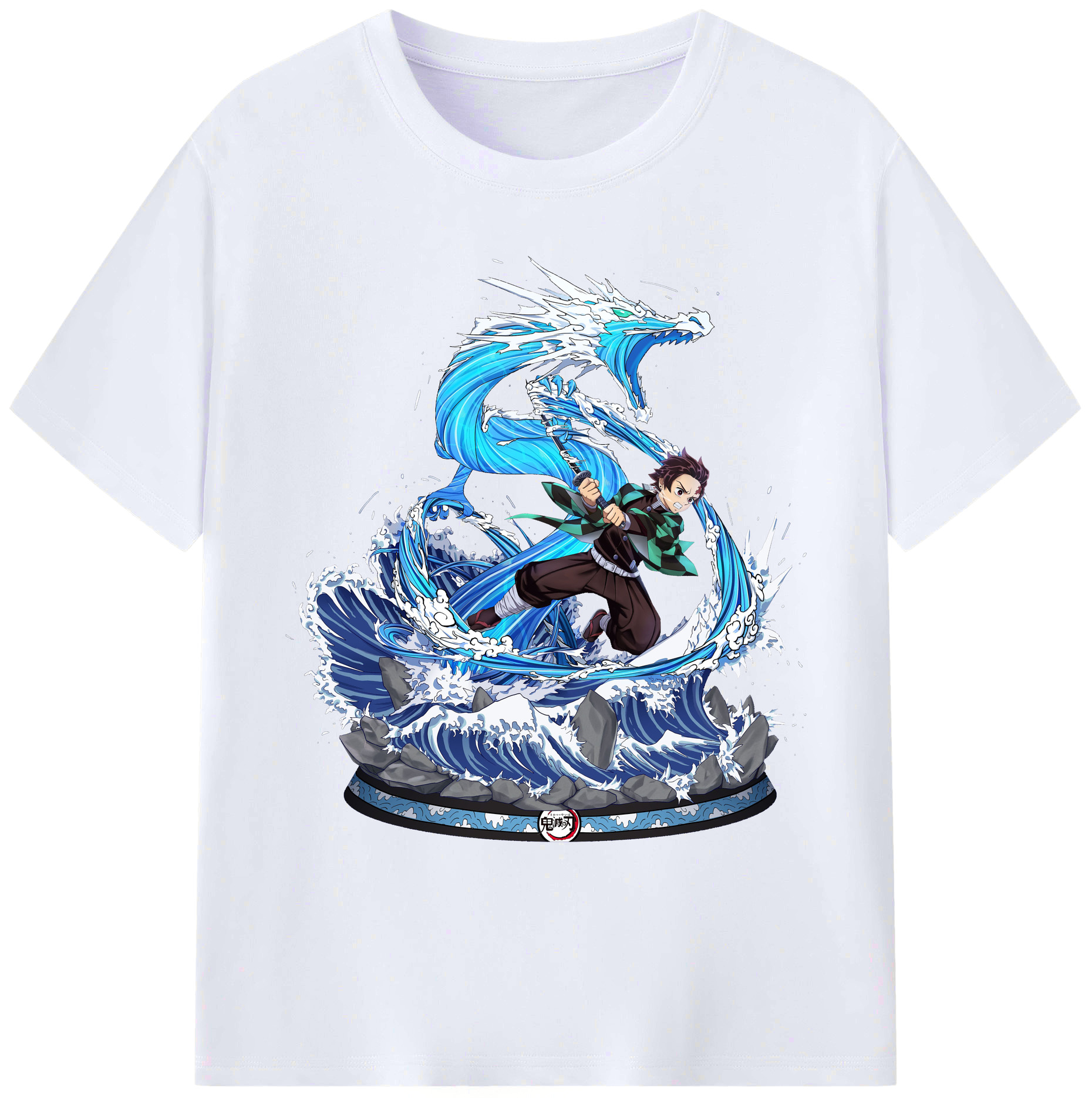 （画像用） 鬼滅の刃 竈門 炭治郎／かまど たんじろう Kamado Tanjirou 綿100％ メンズ半袖Tシャツ｜肌触りやわらか＆通気性