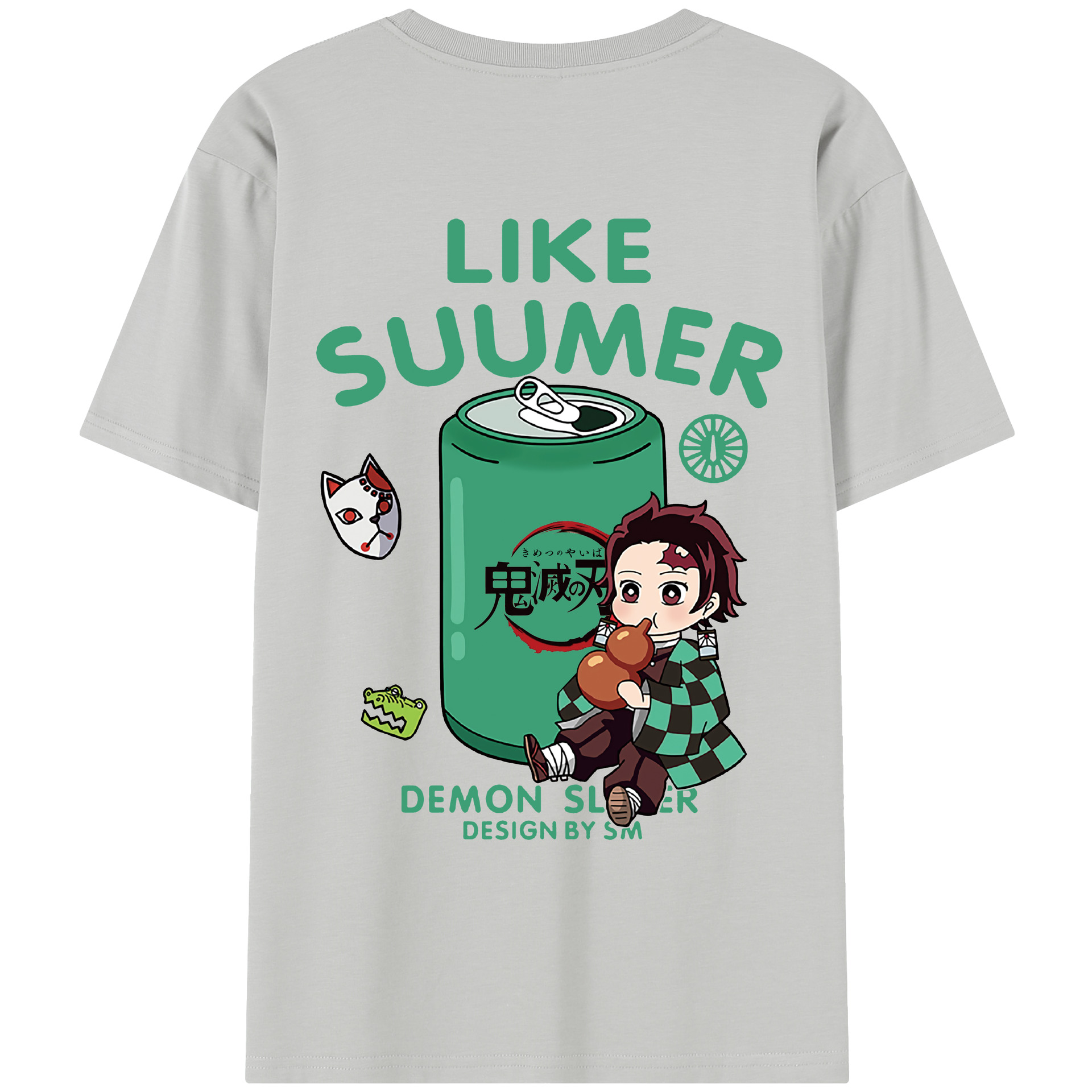 （画像用） 鬼滅の刃 竈門 炭治郎／かまど たんじろう Kamado Tanjirou レディース半袖Tシャツ(バックプリント)
