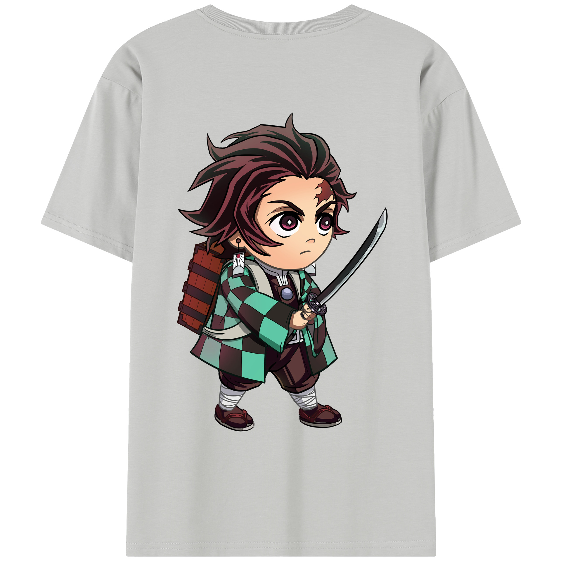 （画像用） 鬼滅の刃 竈門 炭治郎／かまど たんじろう Kamado Tanjirou レディース半袖Tシャツ(バックプリント)