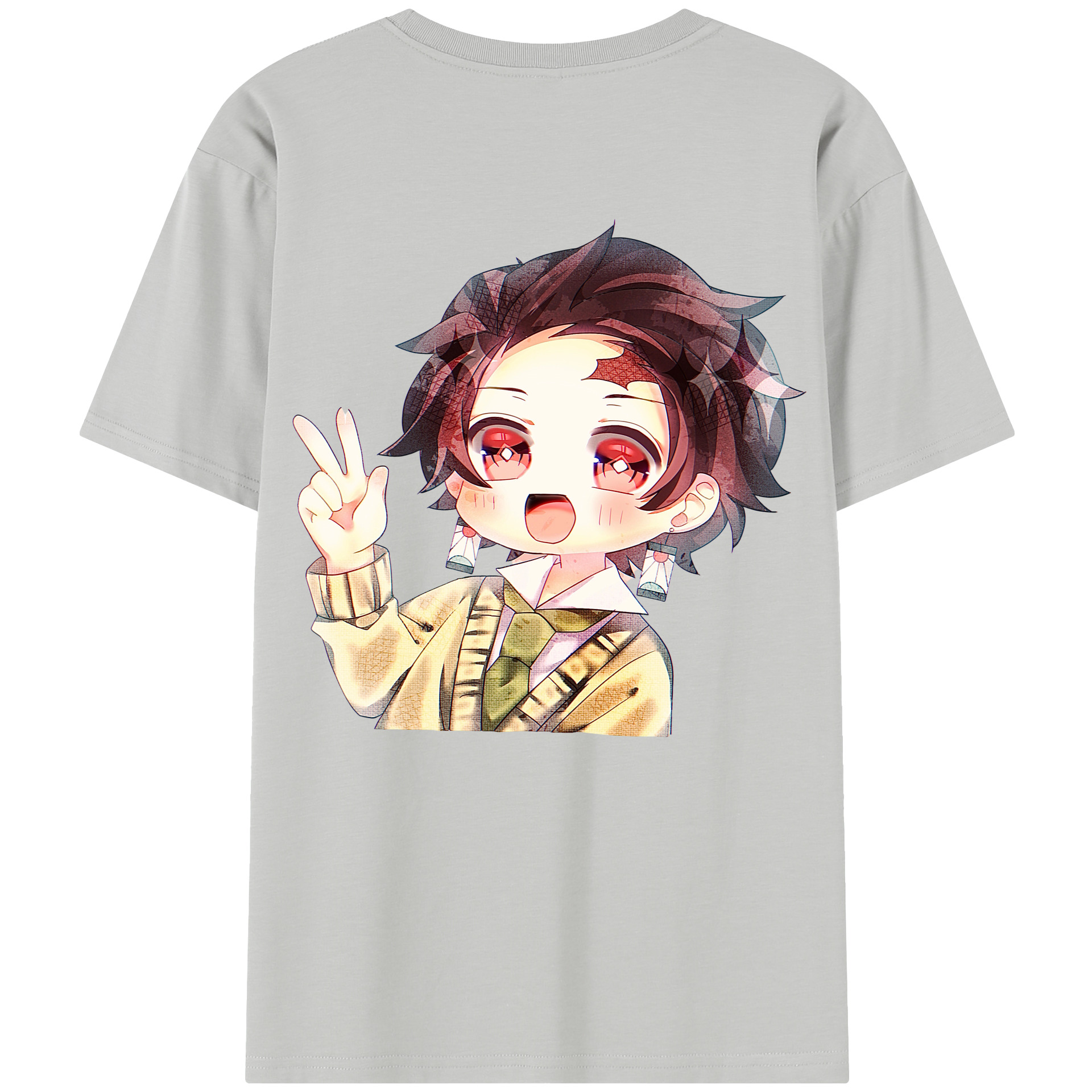 （画像用） 鬼滅の刃 竈門 炭治郎／かまど たんじろう Kamado Tanjirou レディース半袖Tシャツ(バックプリント)