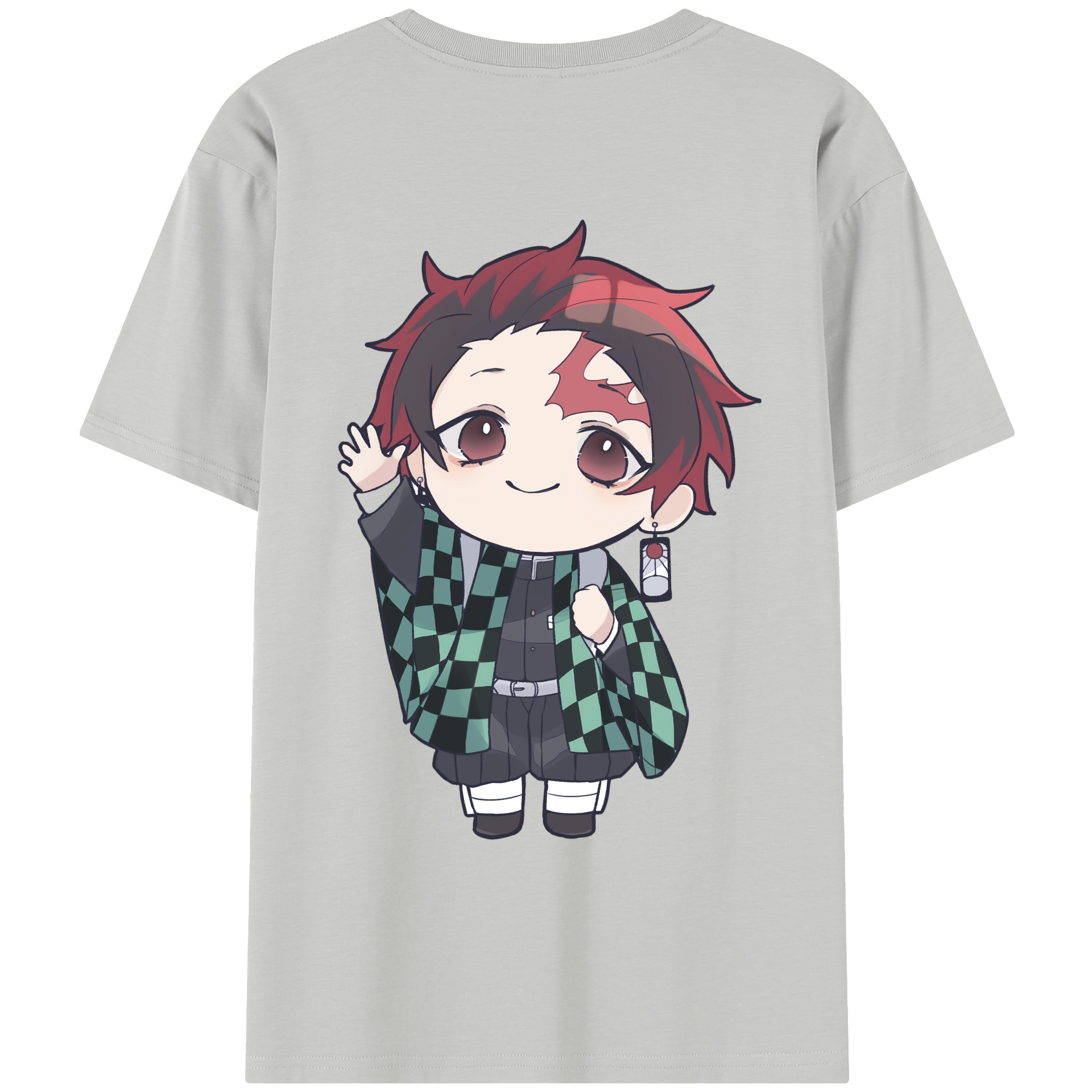 （画像用） 鬼滅の刃 竈門 炭治郎／かまど たんじろう Kamado Tanjirou レディース半袖Tシャツ(バックプリント)