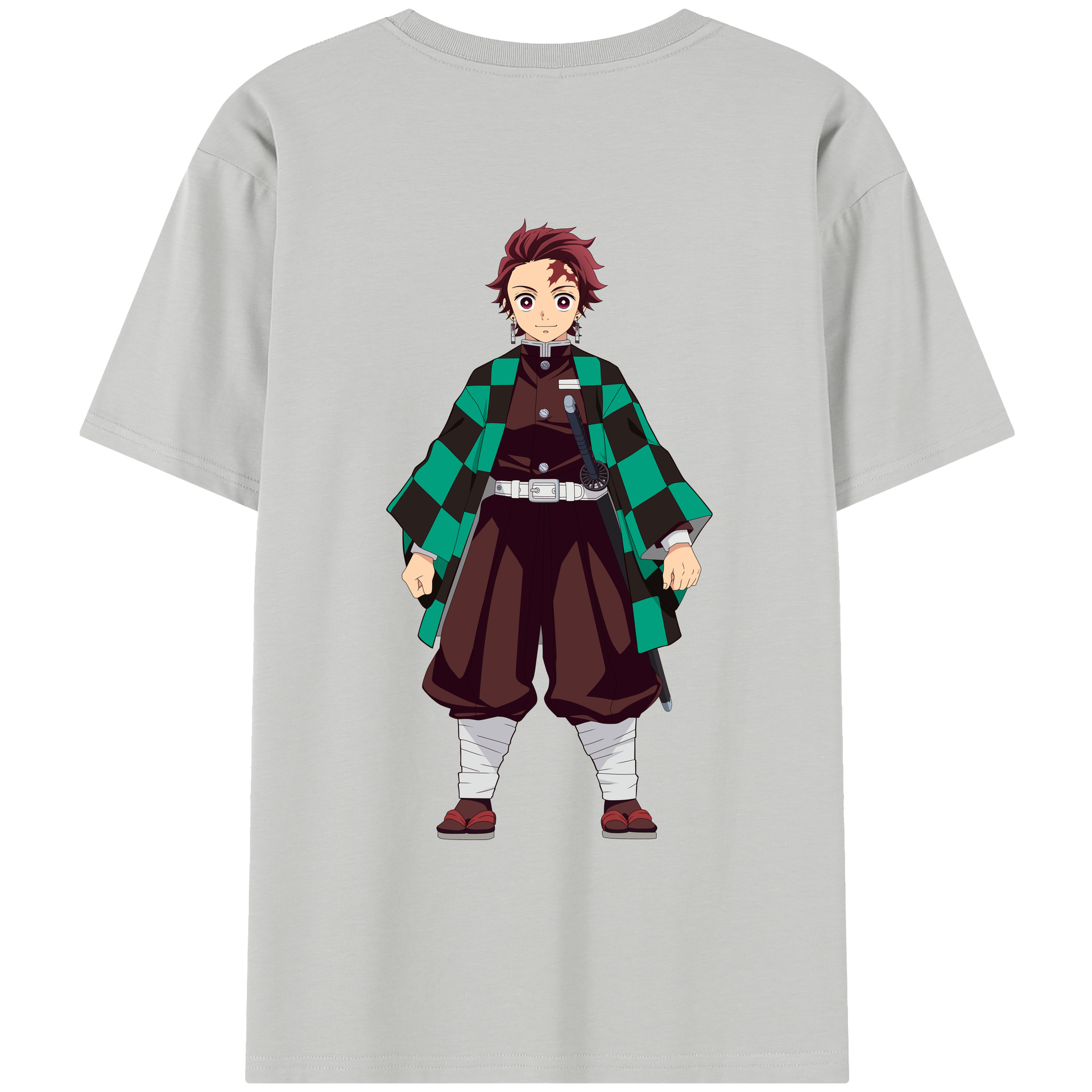 （画像用） 鬼滅の刃 竈門 炭治郎／かまど たんじろう Kamado Tanjirou レディース半袖Tシャツ(バックプリント)