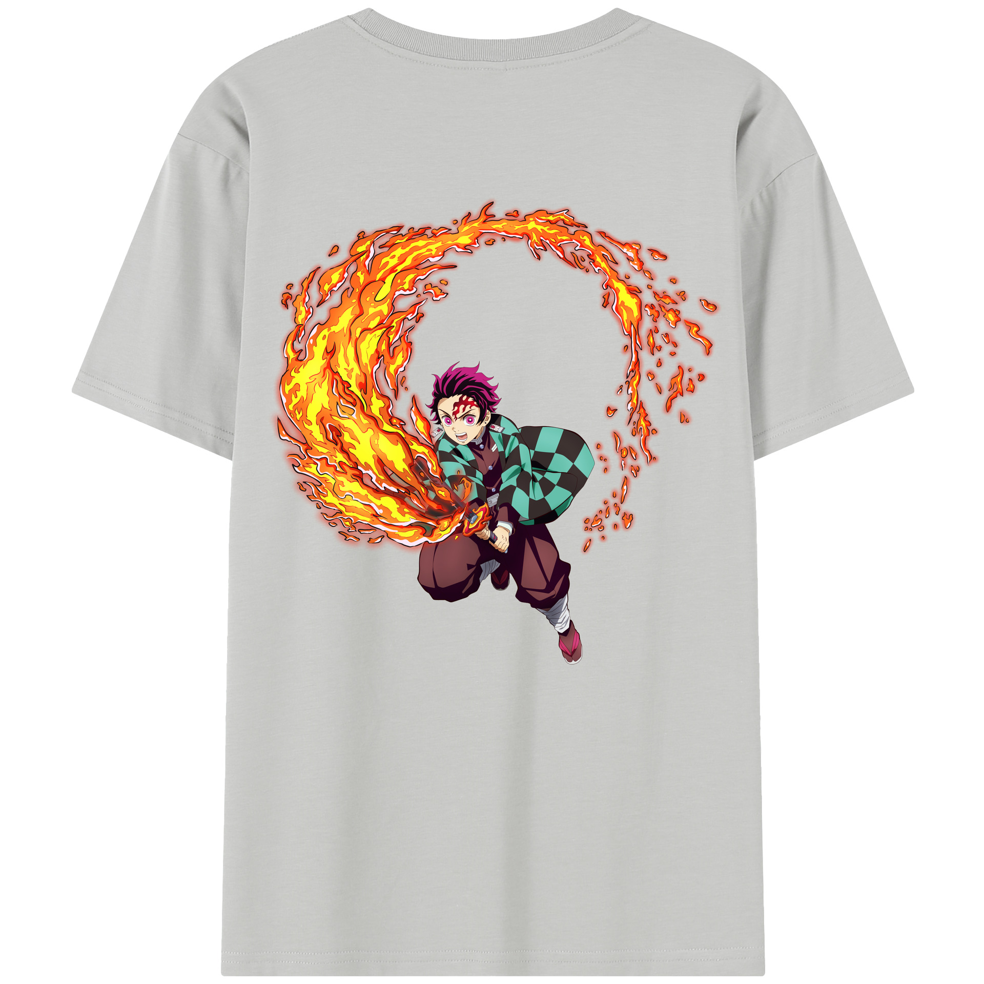 （画像用） 鬼滅の刃 竈門 炭治郎／かまど たんじろう Kamado Tanjirou レディース半袖Tシャツ(バックプリント)