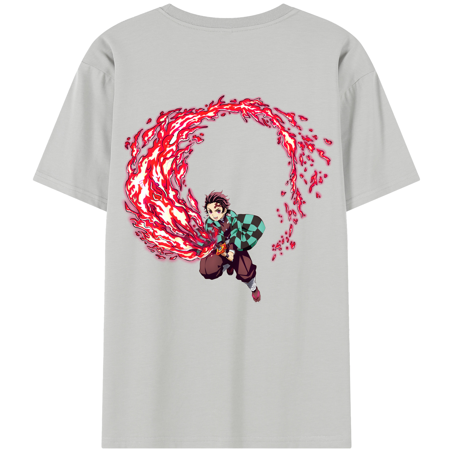 （画像用） 鬼滅の刃 竈門 炭治郎／かまど たんじろう Kamado Tanjirou レディース半袖Tシャツ(バックプリント)