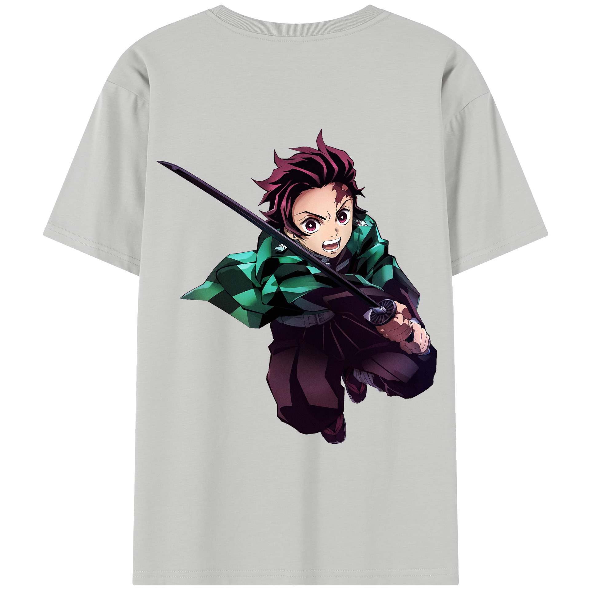 （画像用） 鬼滅の刃 竈門 炭治郎／かまど たんじろう Kamado Tanjirou レディース半袖Tシャツ(バックプリント)