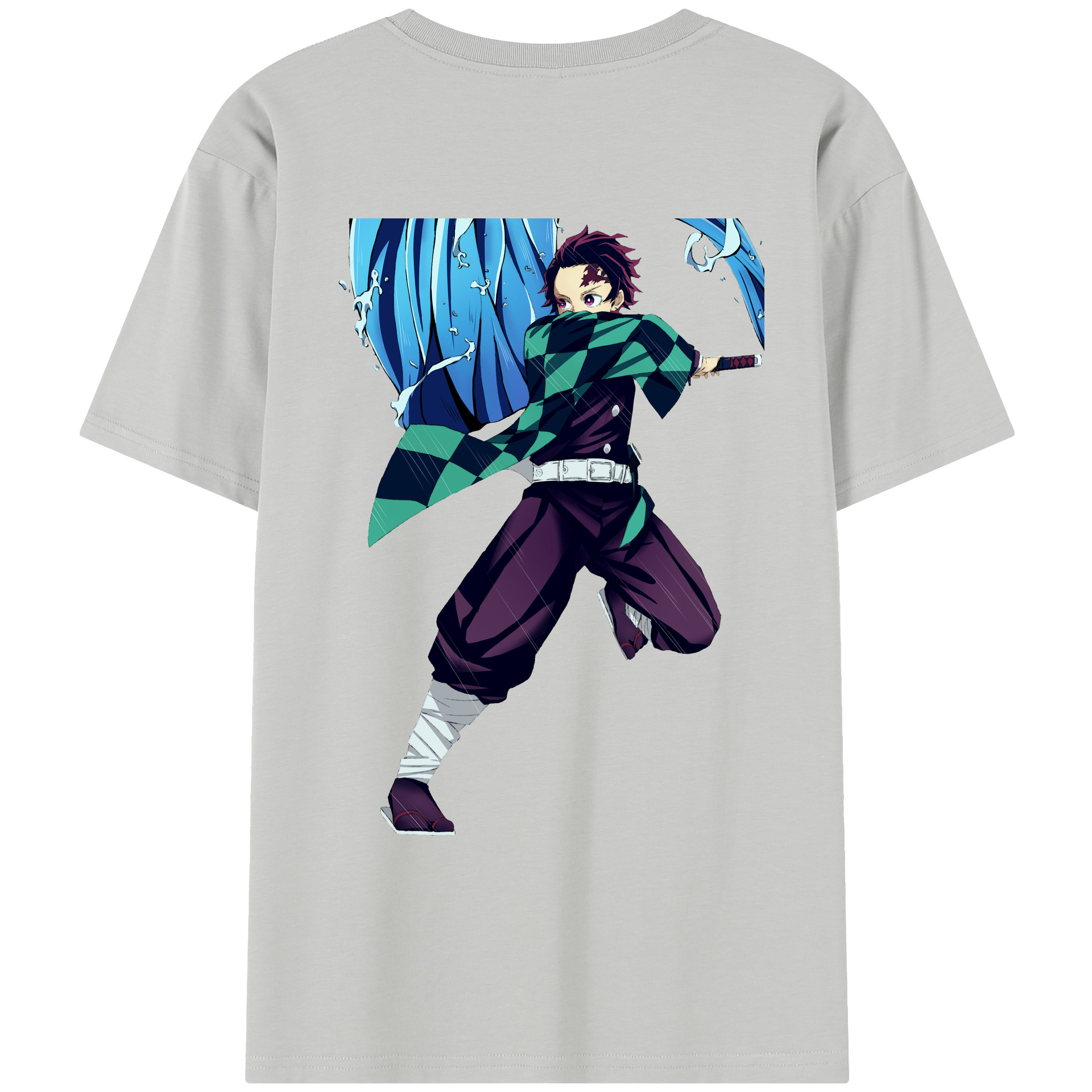 （画像用） 鬼滅の刃 竈門 炭治郎／かまど たんじろう Kamado Tanjirou レディース半袖Tシャツ(バックプリント)