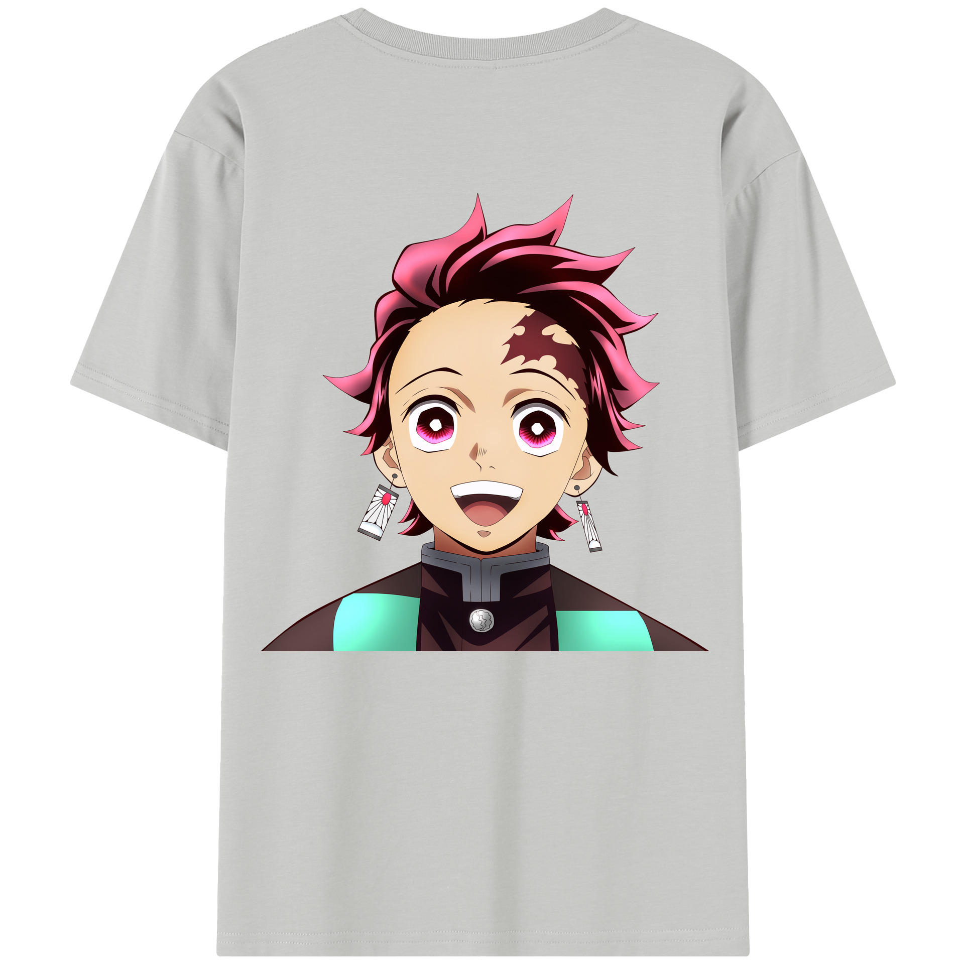 （画像用） 鬼滅の刃 竈門 炭治郎／かまど たんじろう Kamado Tanjirou レディース半袖Tシャツ(バックプリント)