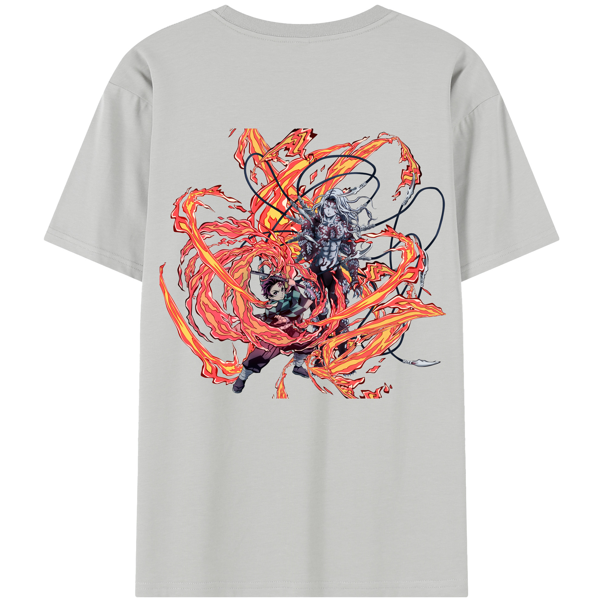 （画像用） 鬼滅の刃 竈門 炭治郎／かまど たんじろう Kamado Tanjirou レディース半袖Tシャツ(バックプリント)