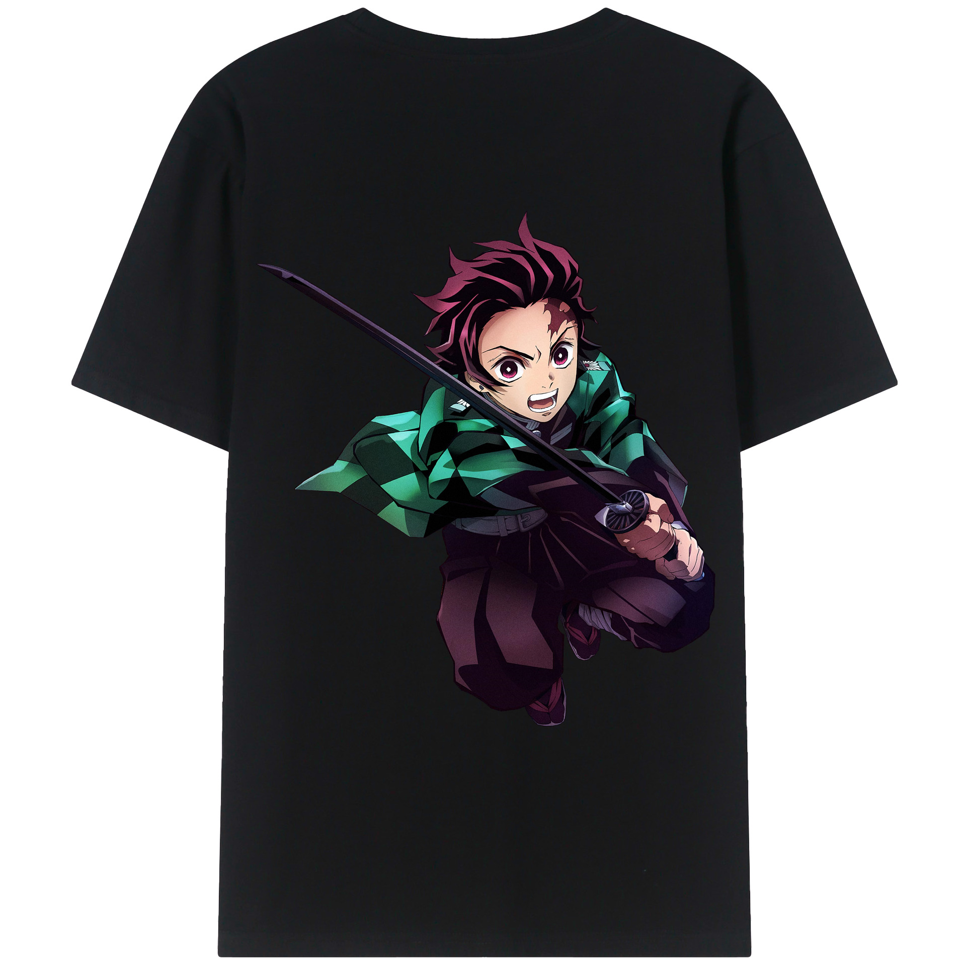 （画像用） 鬼滅の刃 竈門 炭治郎／かまど たんじろう Kamado Tanjirou レディース半袖Tシャツ(バックプリント)