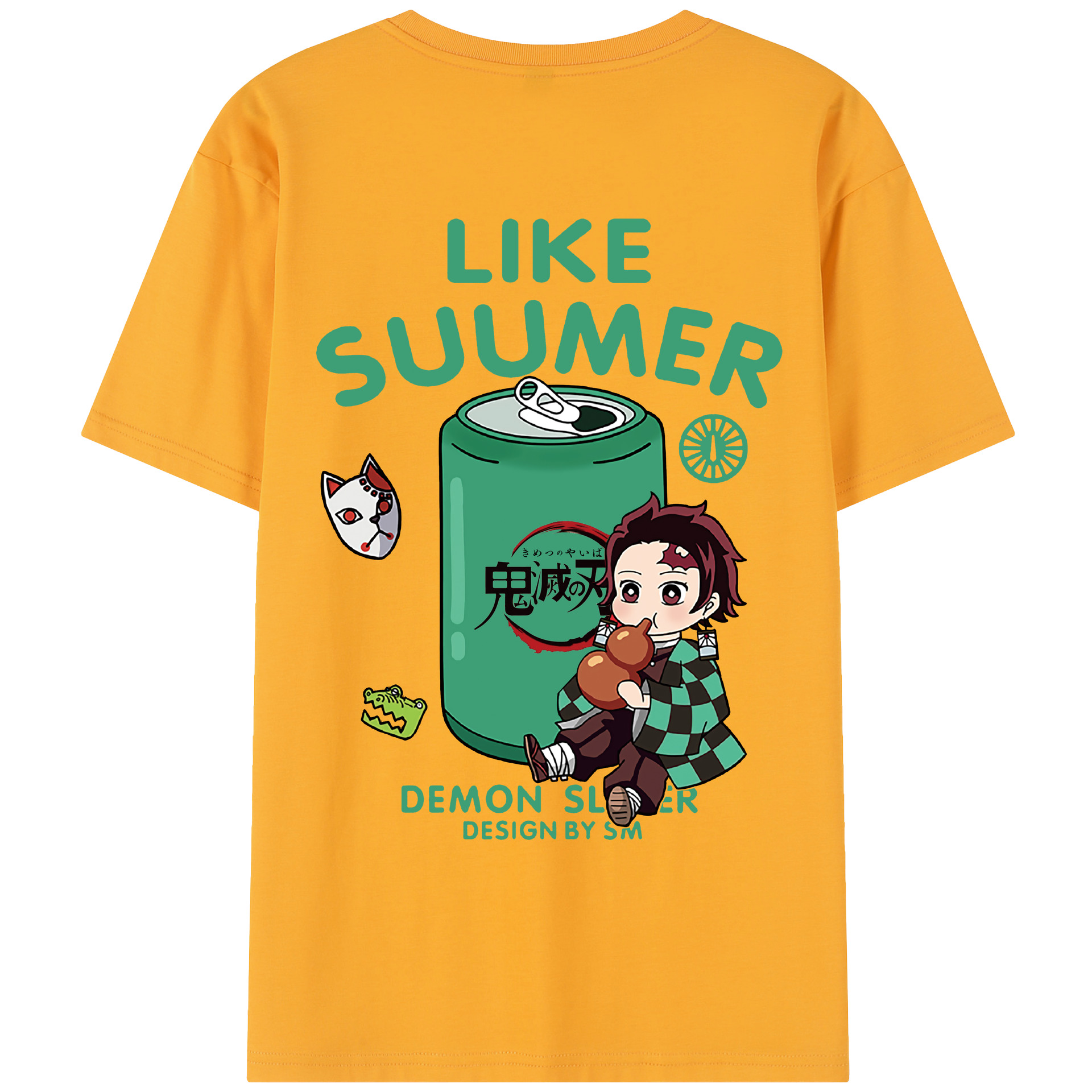 （画像用） 鬼滅の刃 竈門 炭治郎／かまど たんじろう Kamado Tanjirou レディース半袖Tシャツ(バックプリント)