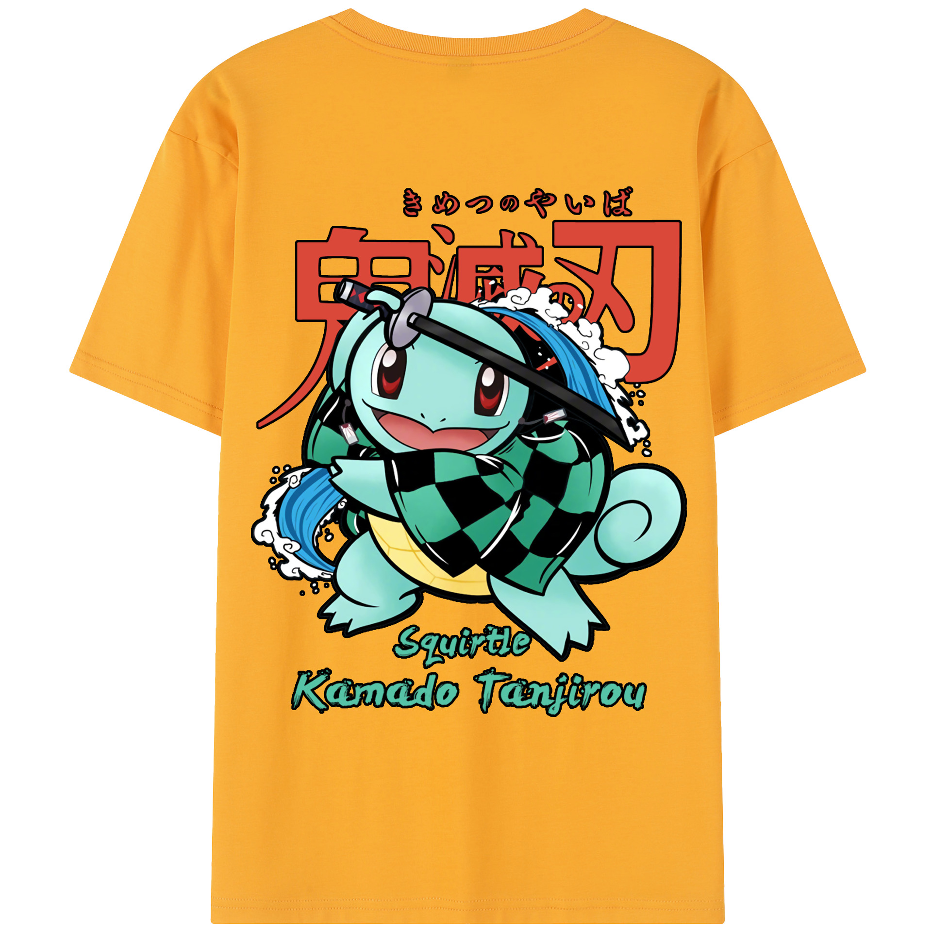 （画像用） 鬼滅の刃 竈門 炭治郎／かまど たんじろう Kamado Tanjirou レディース半袖Tシャツ(バックプリント)