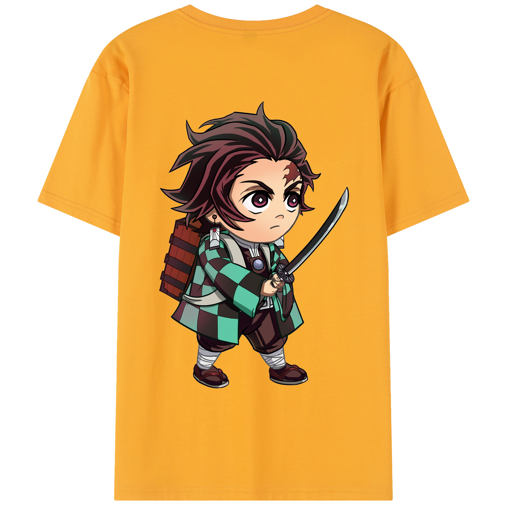 （画像用） 鬼滅の刃 竈門 炭治郎／かまど たんじろう Kamado Tanjirou レディース半袖Tシャツ(バックプリント)
