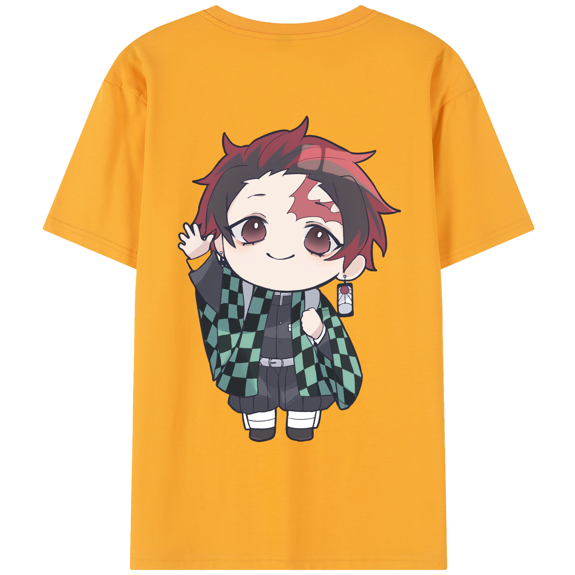 （画像用） 鬼滅の刃 竈門 炭治郎／かまど たんじろう Kamado Tanjirou レディース半袖Tシャツ(バックプリント)