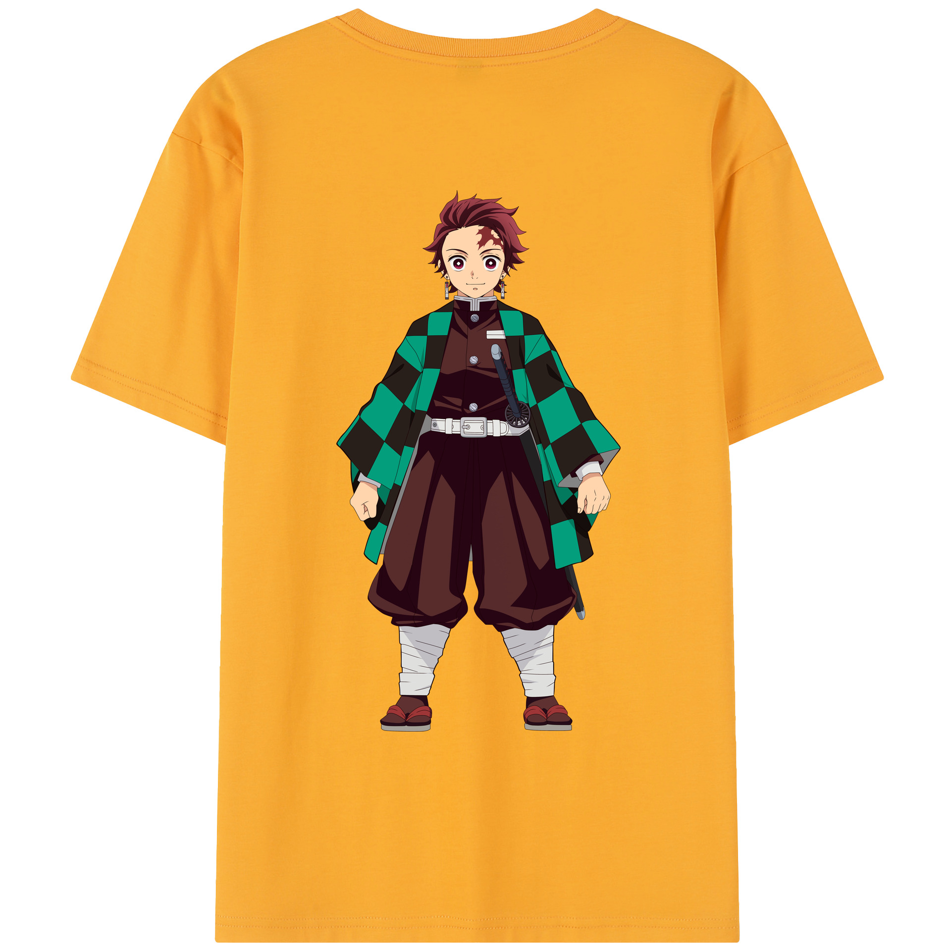（画像用） 鬼滅の刃 竈門 炭治郎／かまど たんじろう Kamado Tanjirou レディース半袖Tシャツ(バックプリント)