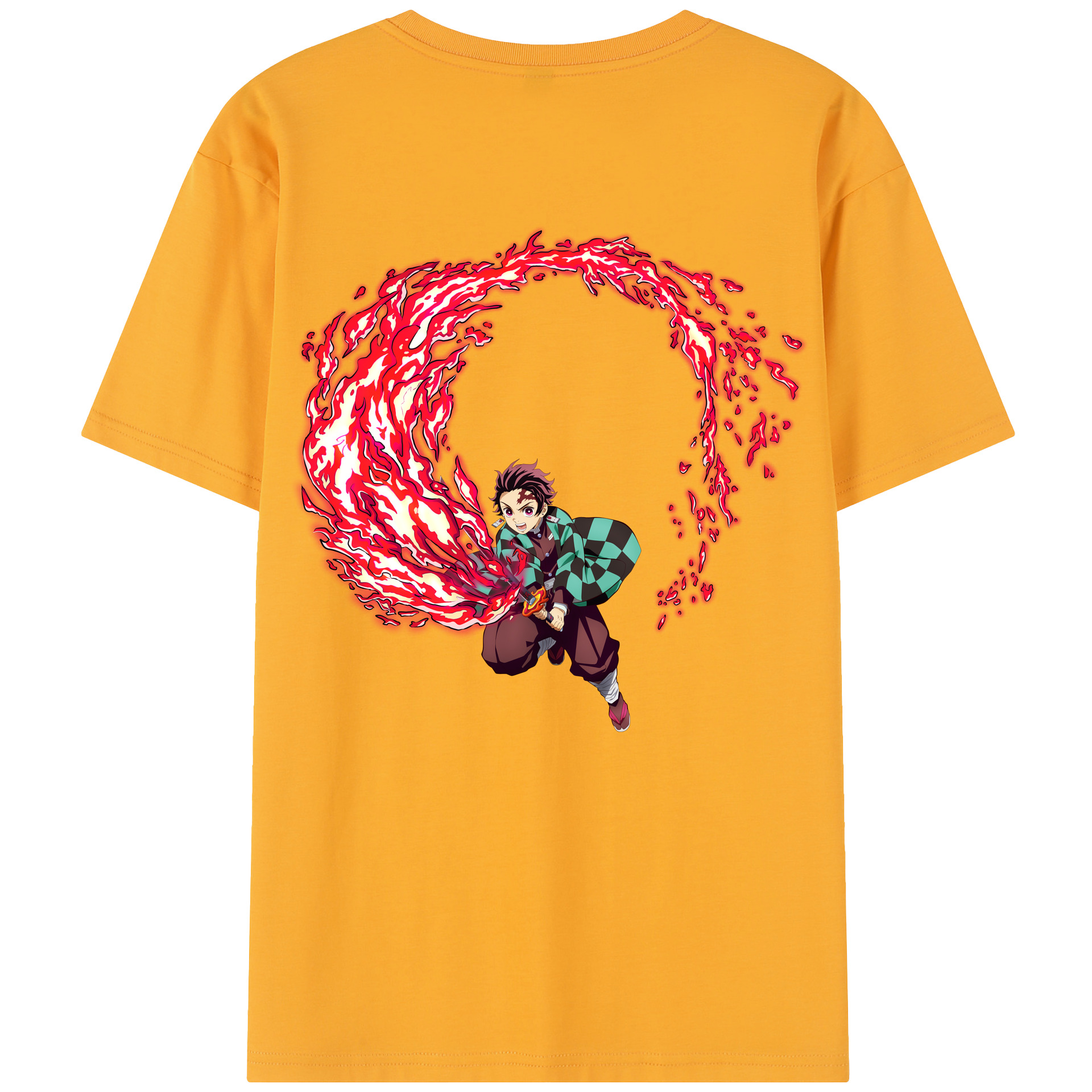 （画像用） 鬼滅の刃 竈門 炭治郎／かまど たんじろう Kamado Tanjirou レディース半袖Tシャツ(バックプリント)