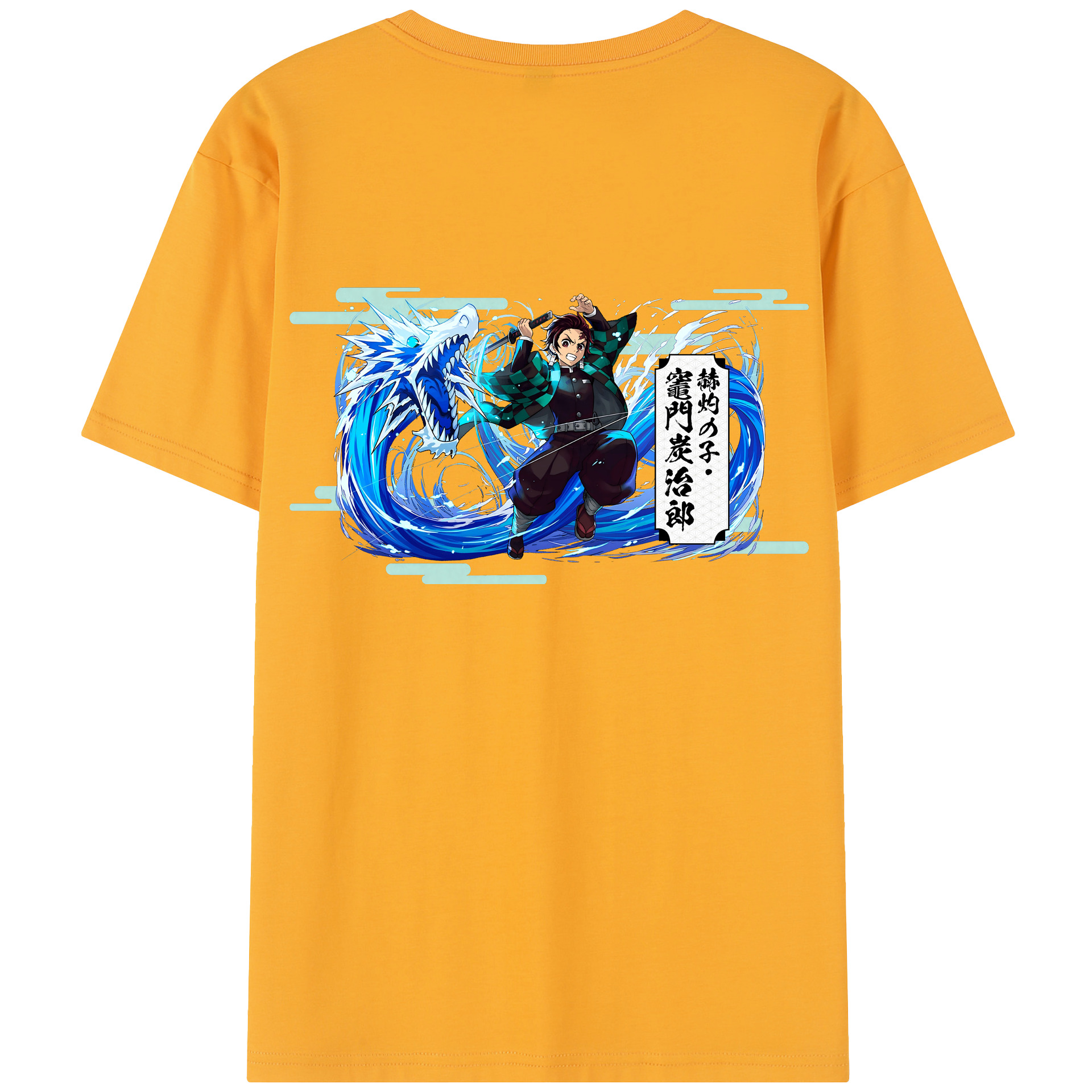 （画像用） 鬼滅の刃 竈門 炭治郎／かまど たんじろう Kamado Tanjirou レディース半袖Tシャツ(バックプリント)