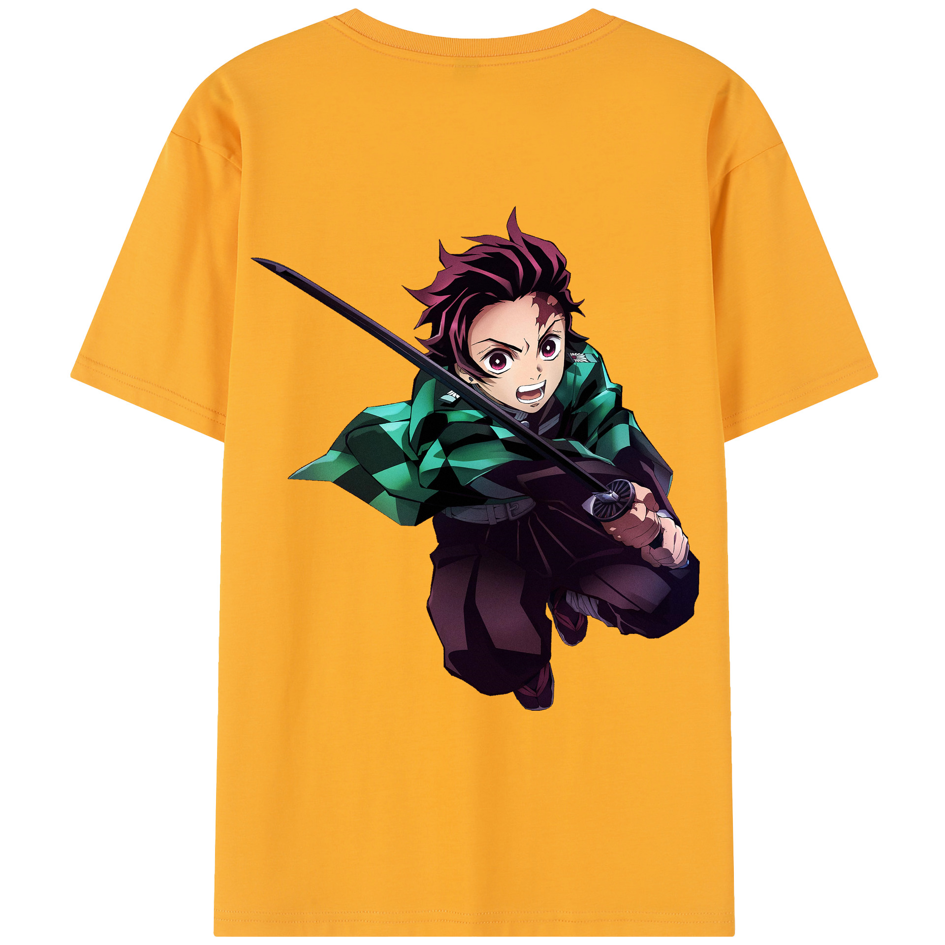（画像用） 鬼滅の刃 竈門 炭治郎／かまど たんじろう Kamado Tanjirou レディース半袖Tシャツ(バックプリント)