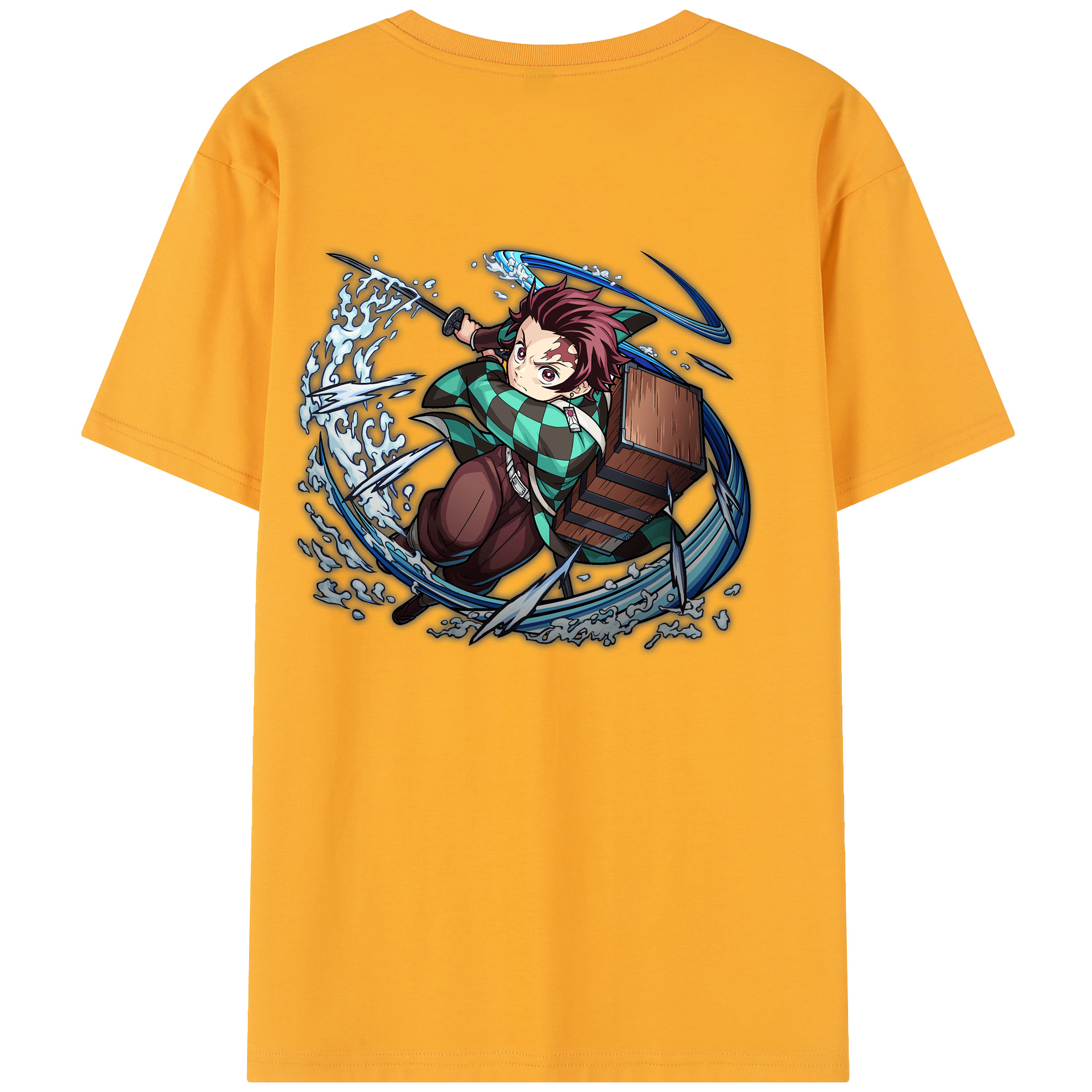 （画像用） 鬼滅の刃 竈門 炭治郎／かまど たんじろう Kamado Tanjirou レディース半袖Tシャツ(バックプリント)