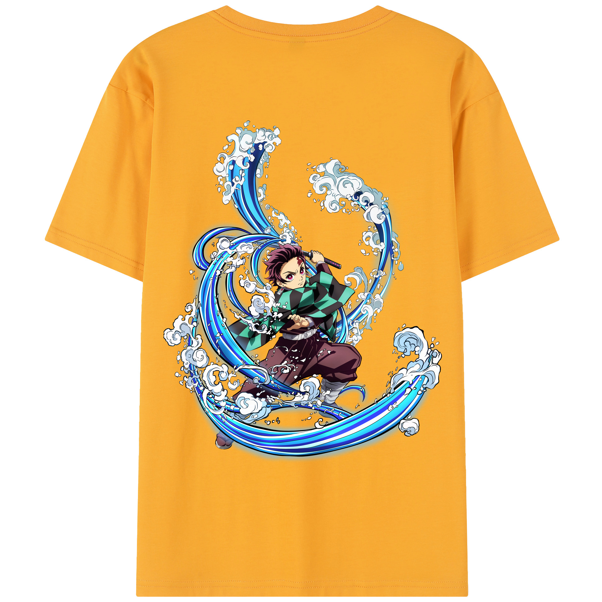 （画像用） 鬼滅の刃 竈門 炭治郎／かまど たんじろう Kamado Tanjirou レディース半袖Tシャツ(バックプリント)