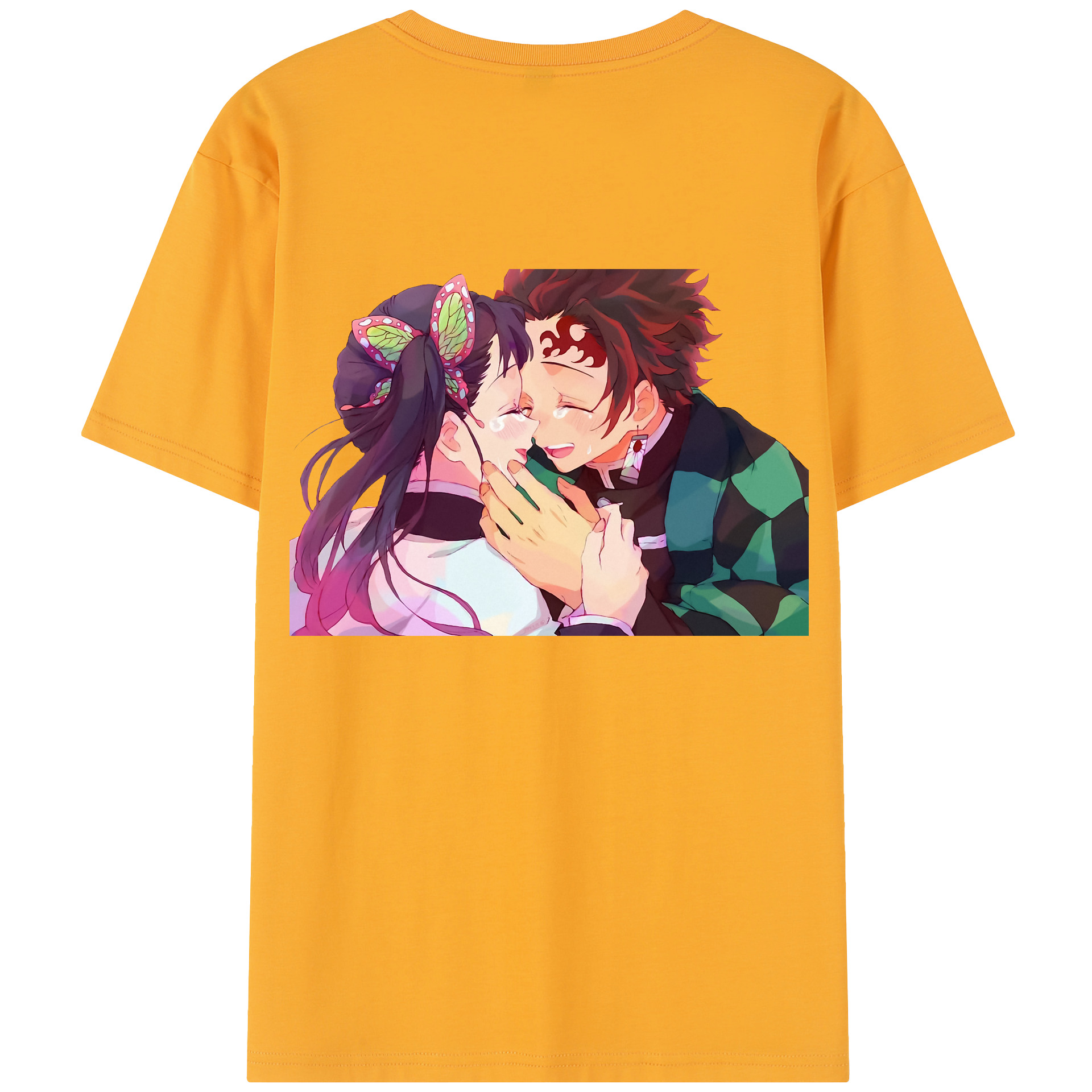 （画像用） 鬼滅の刃 竈門 炭治郎／かまど たんじろう Kamado Tanjirou レディース半袖Tシャツ(バックプリント)