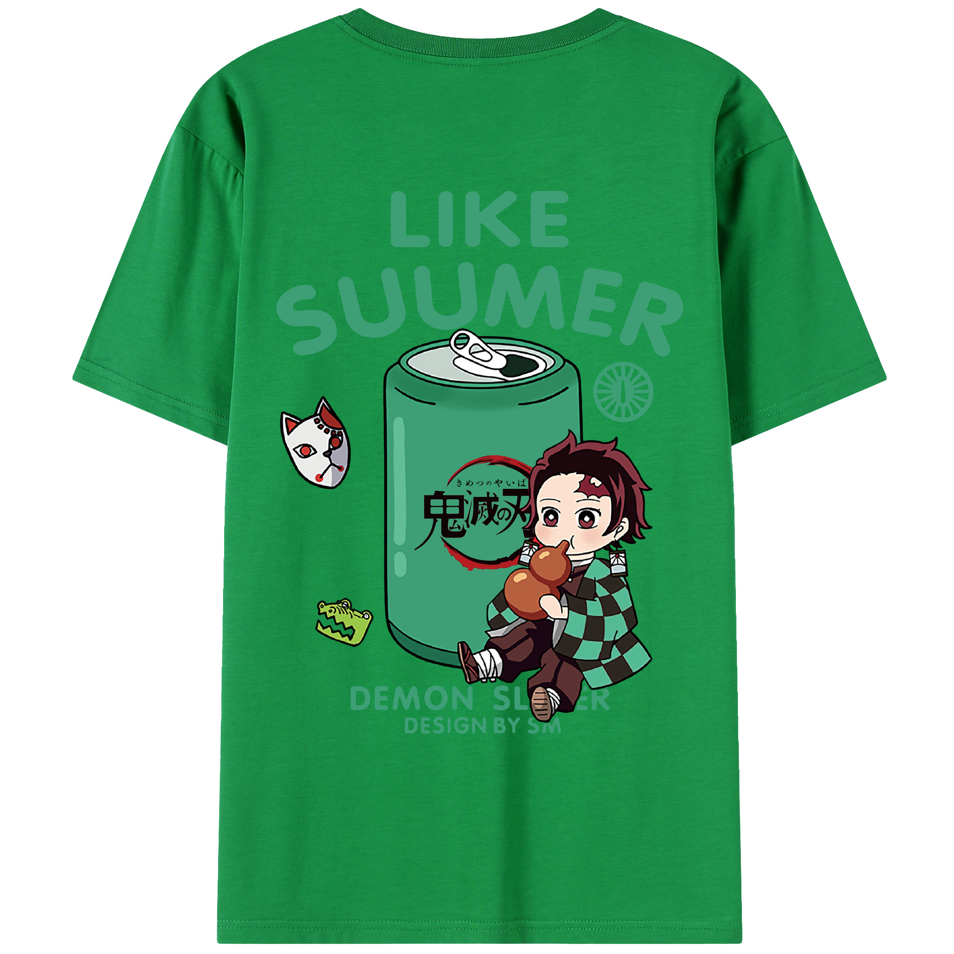 （画像用） 鬼滅の刃 竈門 炭治郎／かまど たんじろう Kamado Tanjirou レディース半袖Tシャツ(バックプリント)