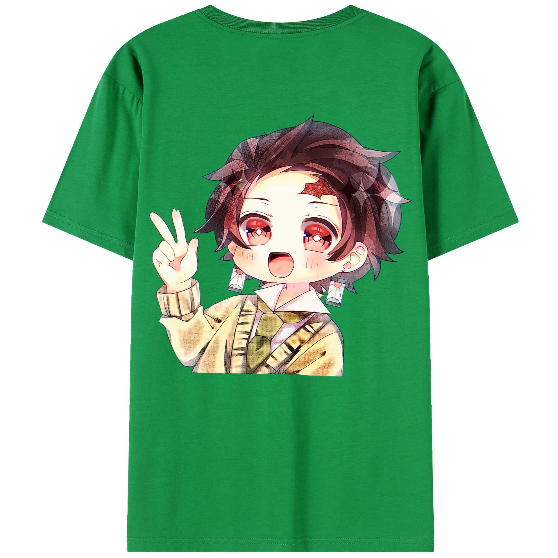 （画像用） 鬼滅の刃 竈門 炭治郎／かまど たんじろう Kamado Tanjirou レディース半袖Tシャツ(バックプリント)