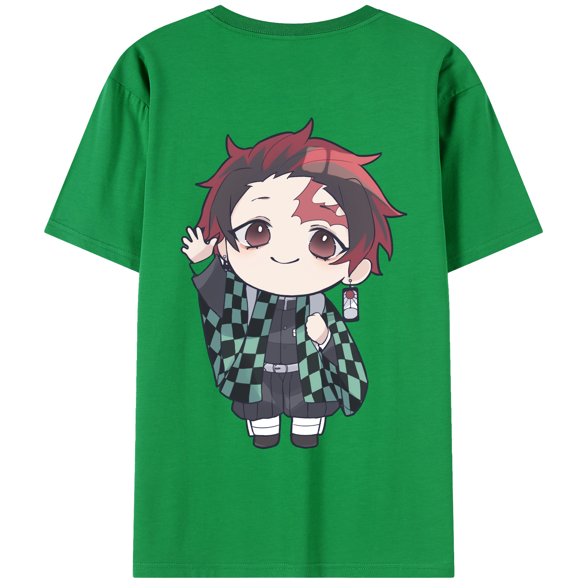 （画像用） 鬼滅の刃 竈門 炭治郎／かまど たんじろう Kamado Tanjirou レディース半袖Tシャツ(バックプリント)