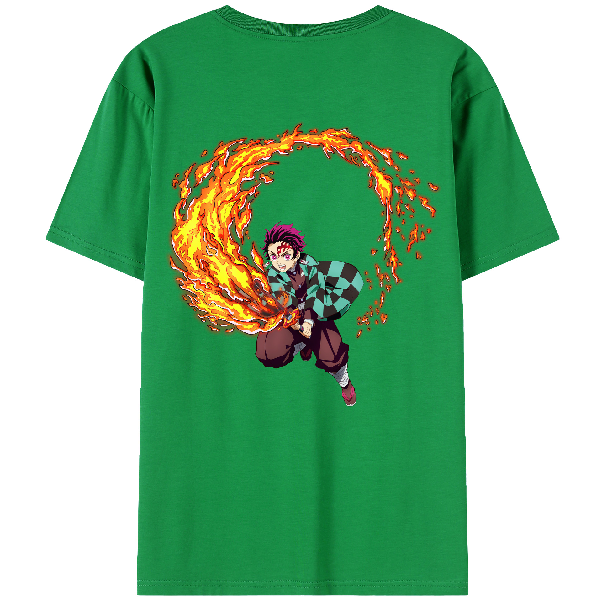 （画像用） 鬼滅の刃 竈門 炭治郎／かまど たんじろう Kamado Tanjirou レディース半袖Tシャツ(バックプリント)