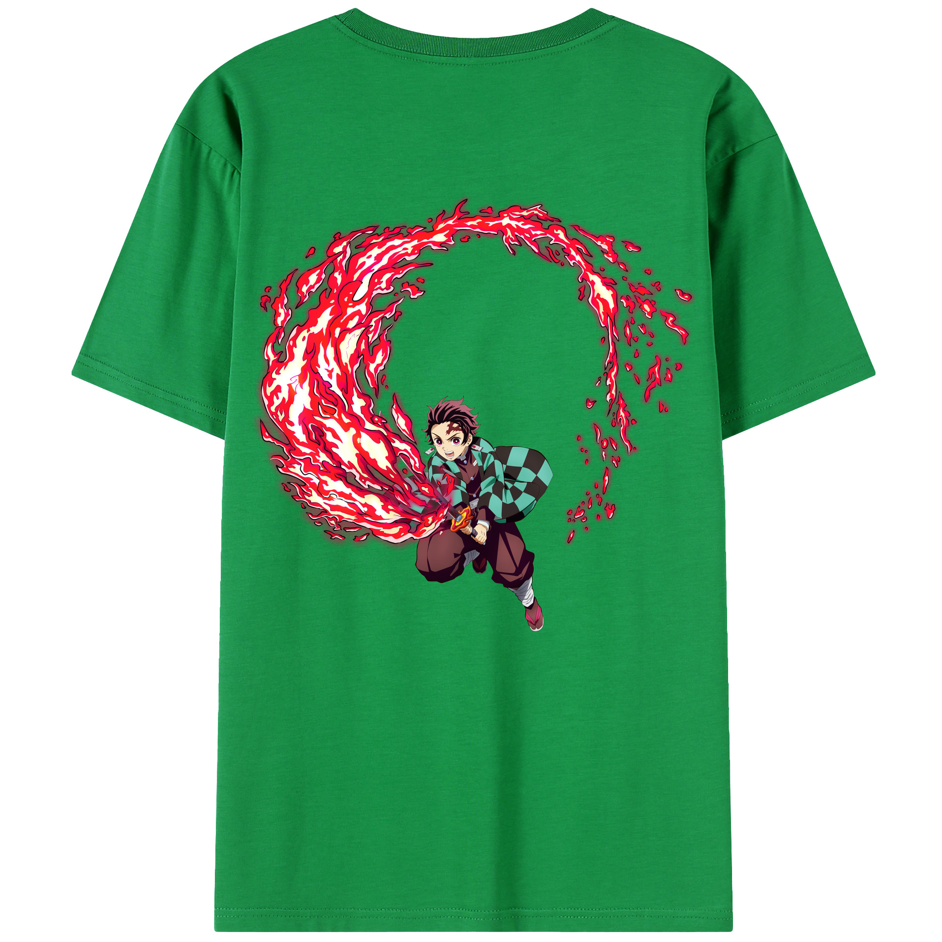 （画像用） 鬼滅の刃 竈門 炭治郎／かまど たんじろう Kamado Tanjirou レディース半袖Tシャツ(バックプリント)