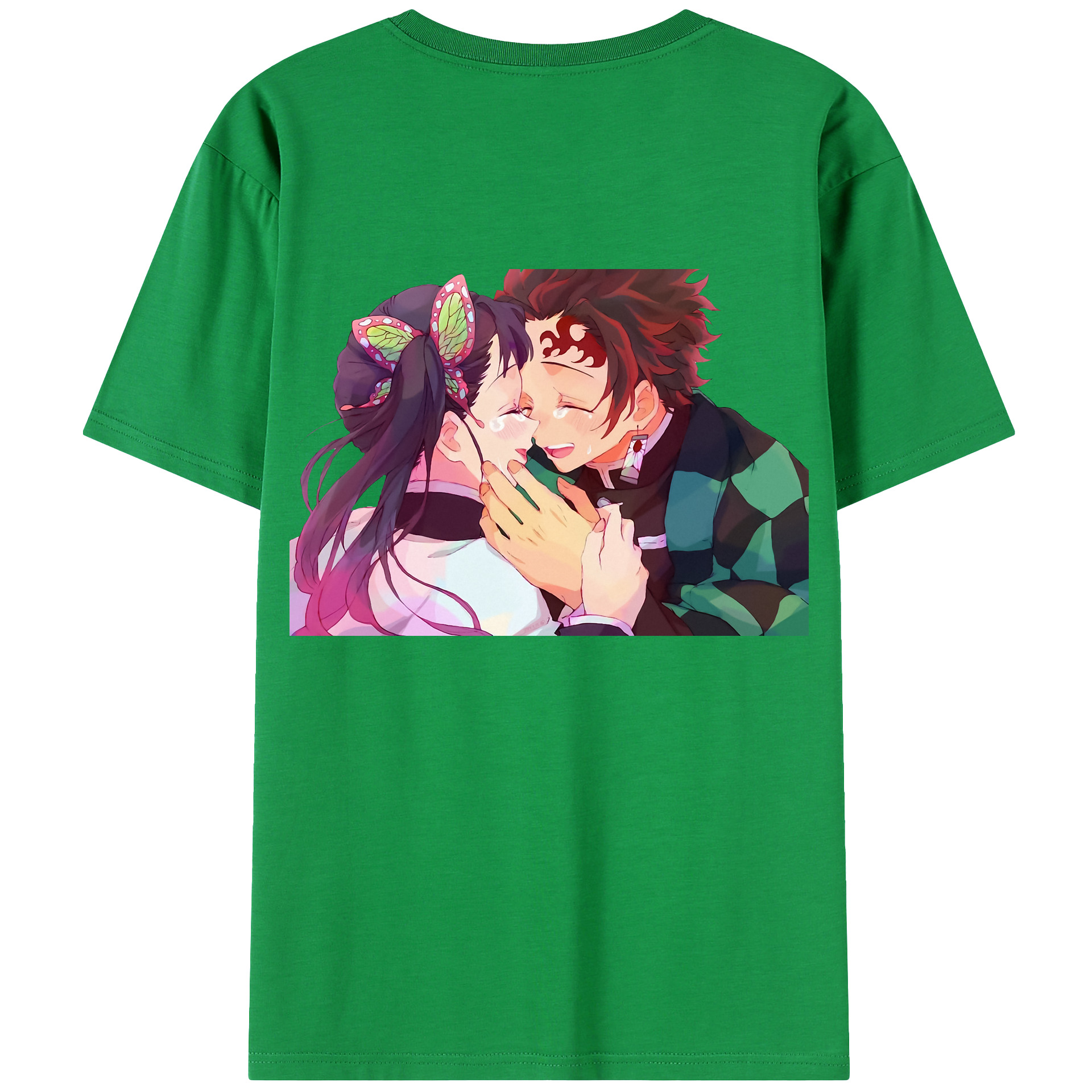 （画像用） 鬼滅の刃 竈門 炭治郎／かまど たんじろう Kamado Tanjirou レディース半袖Tシャツ(バックプリント)