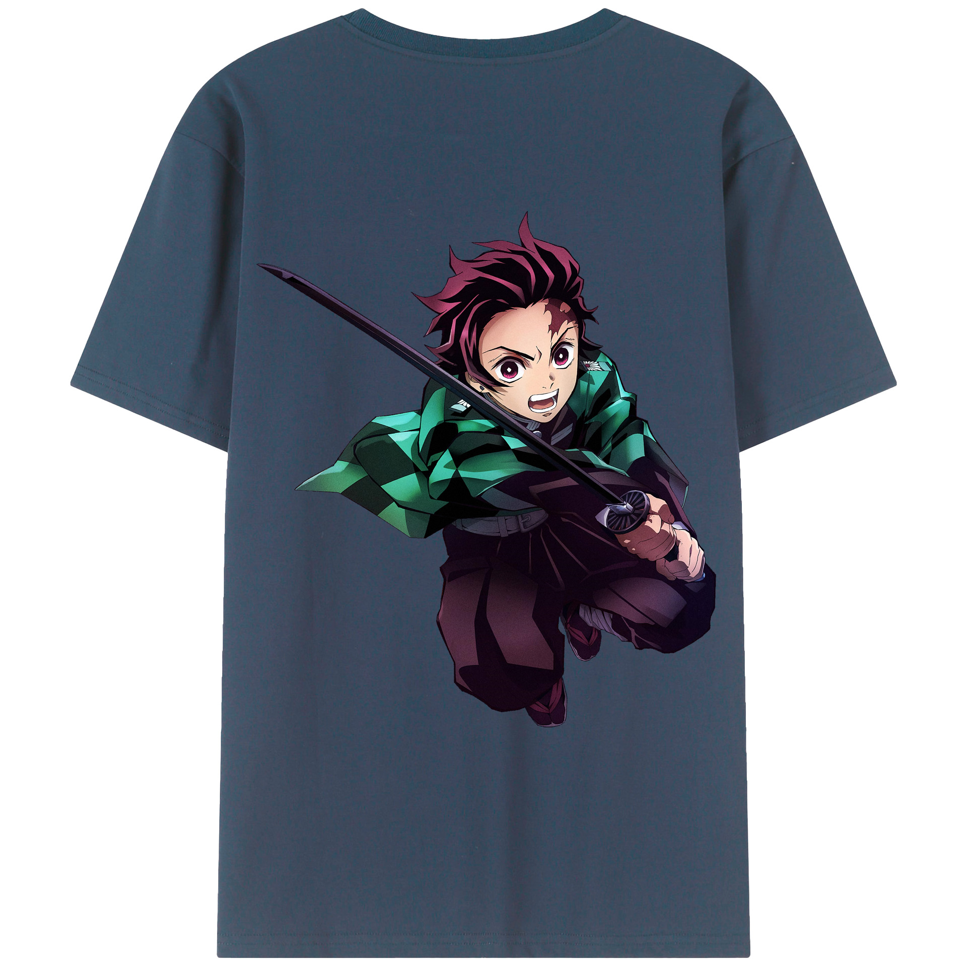 （画像用） 鬼滅の刃 竈門 炭治郎／かまど たんじろう Kamado Tanjirou レディース半袖Tシャツ(バックプリント)