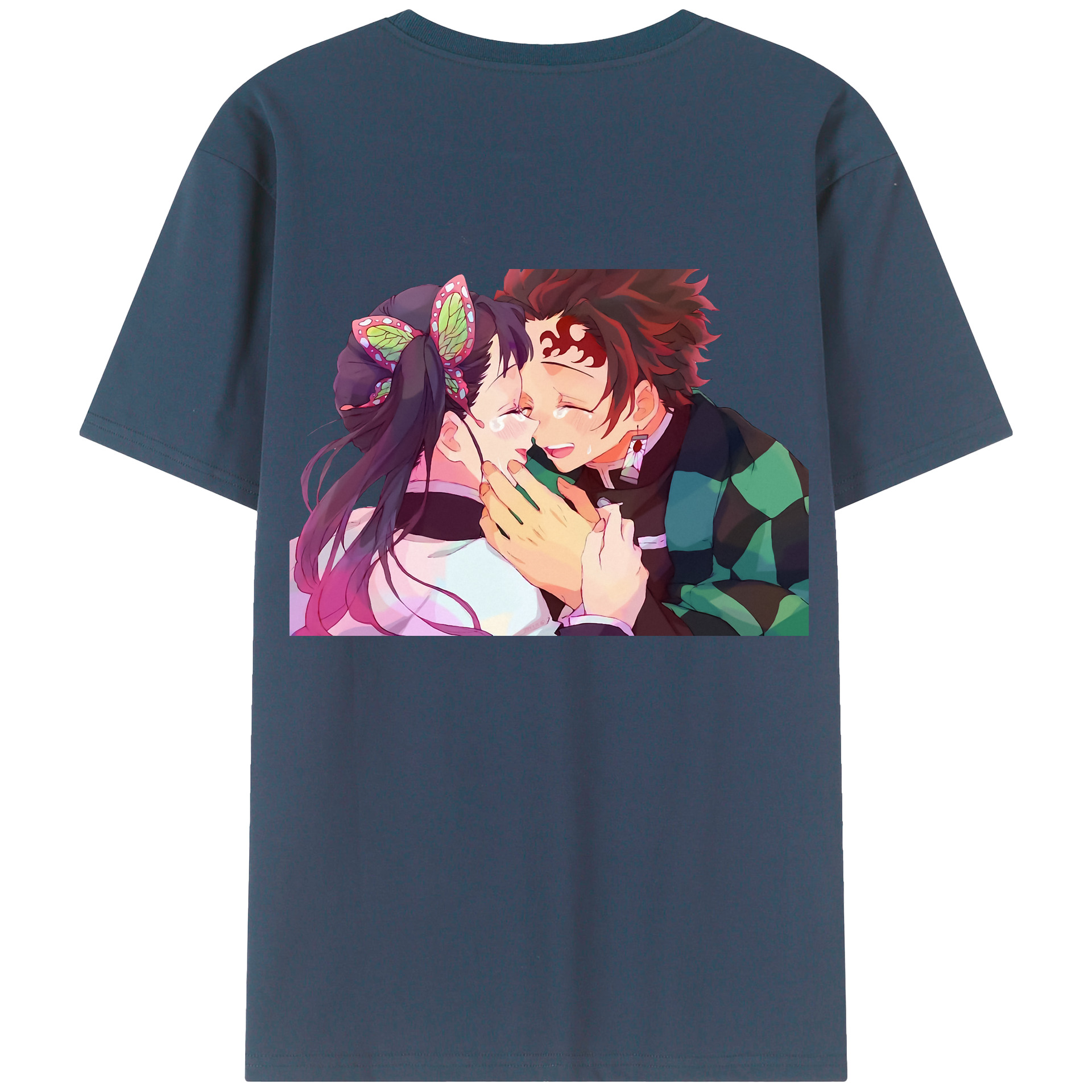 （画像用） 鬼滅の刃 竈門 炭治郎／かまど たんじろう Kamado Tanjirou レディース半袖Tシャツ(バックプリント)